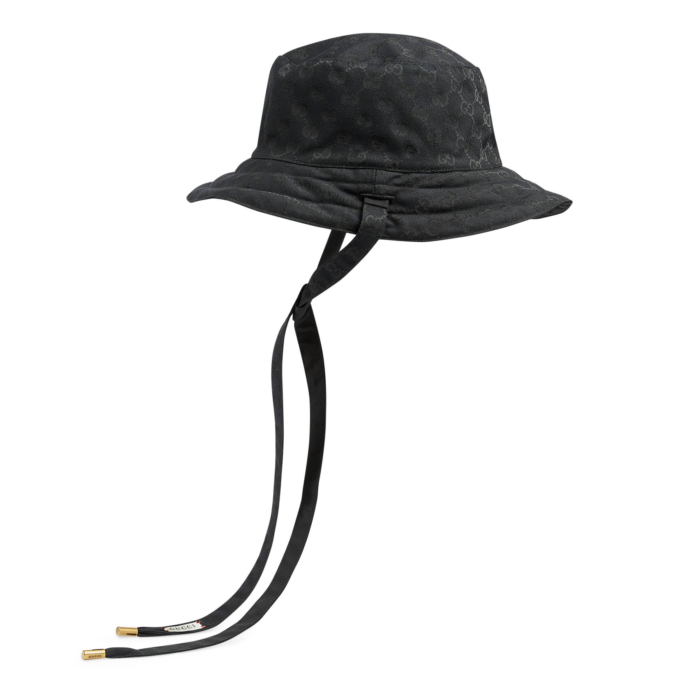 Gucci Synthetic Reversible Shell Bucket Hat in Black for Men Lyst