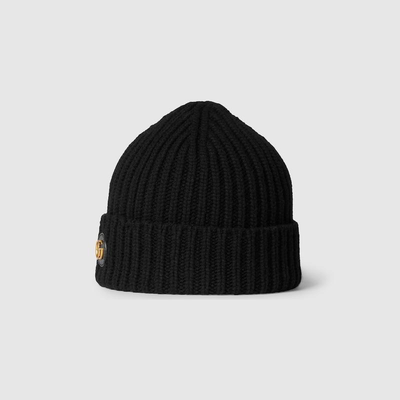 国内直営**GUCCI** ダブルG付き ウールカシミア キャップ (GUCCI