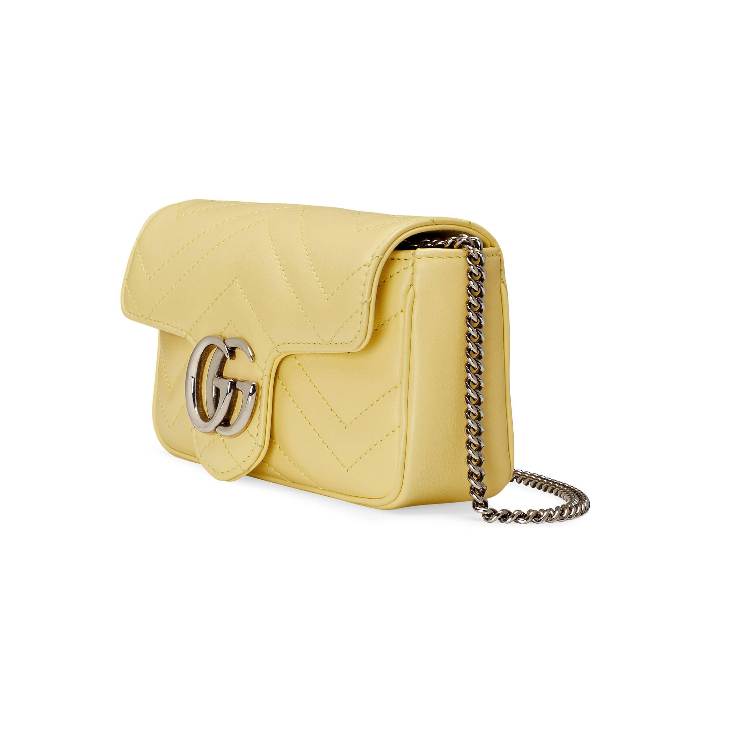 yellow gucci marmont bag