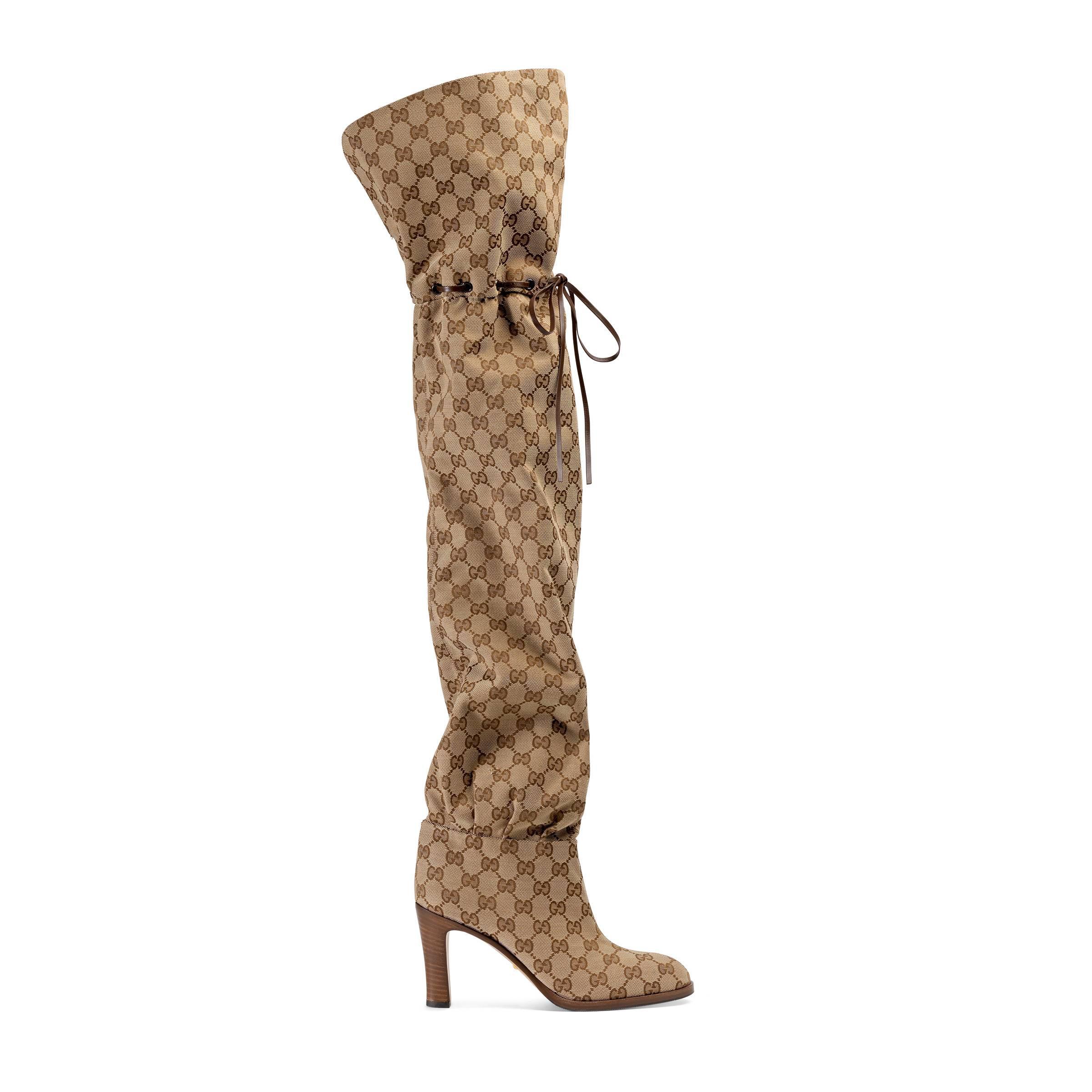 Gucci Women's Metallic Over-The-Knee Boots