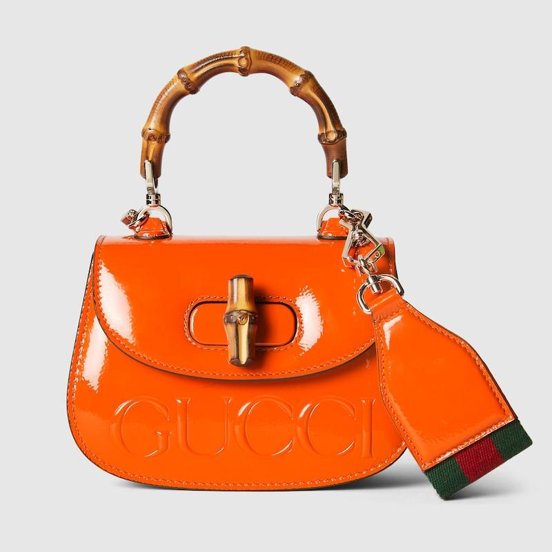 Gucci Bamboo 1947 Mini Top Handle Bag in Orange | Lyst UK