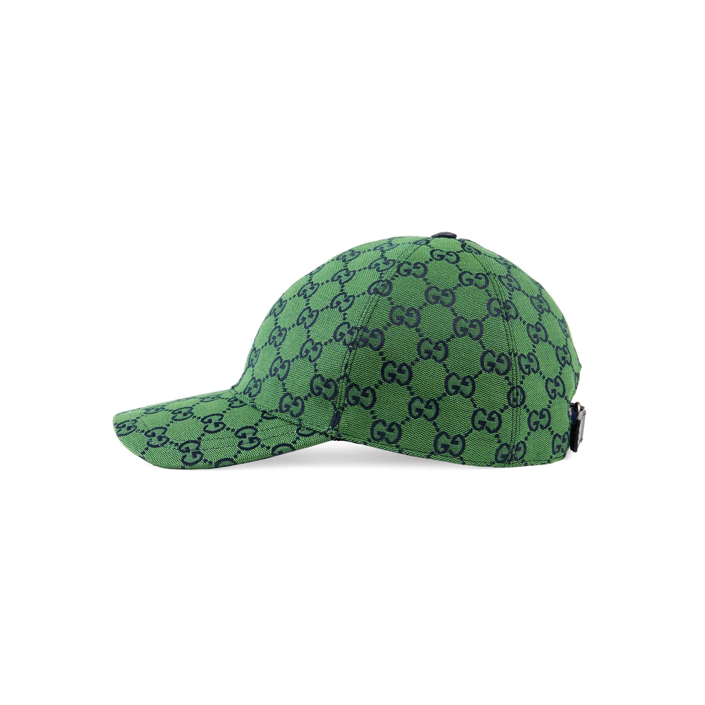 Gucci GG Multicolour Canvas Baseball Hat in Green for Men | Lyst
