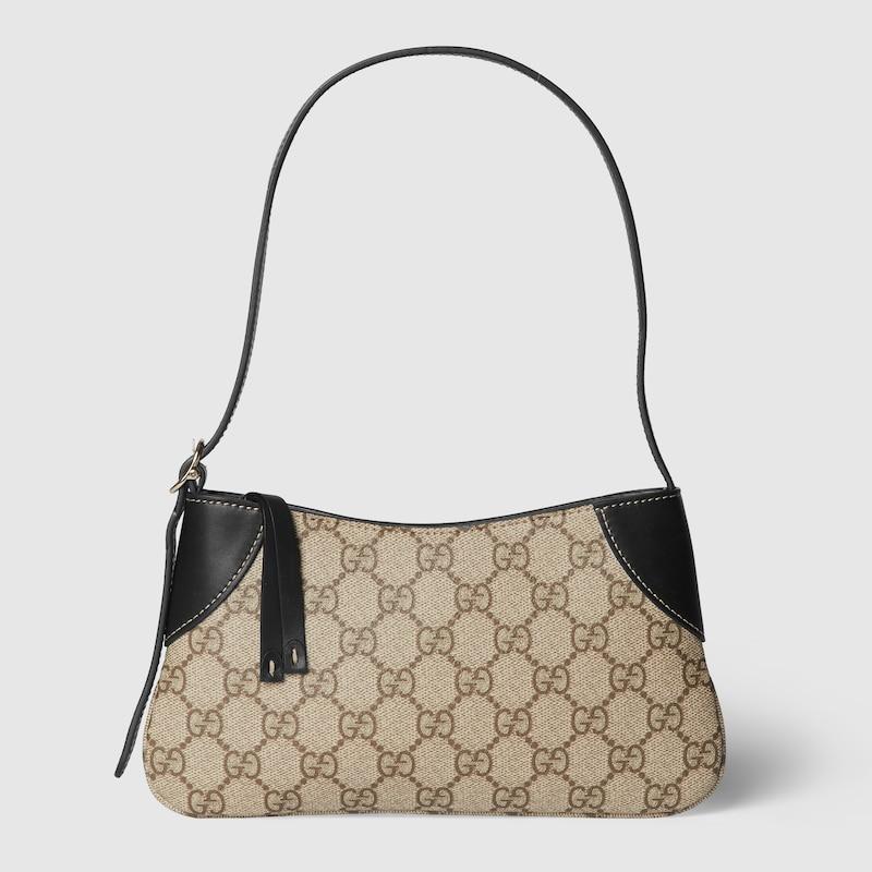 Gucci Gg Emblem Super Mini Shoulder Bag Gg Canvas in Brown Lyst UK