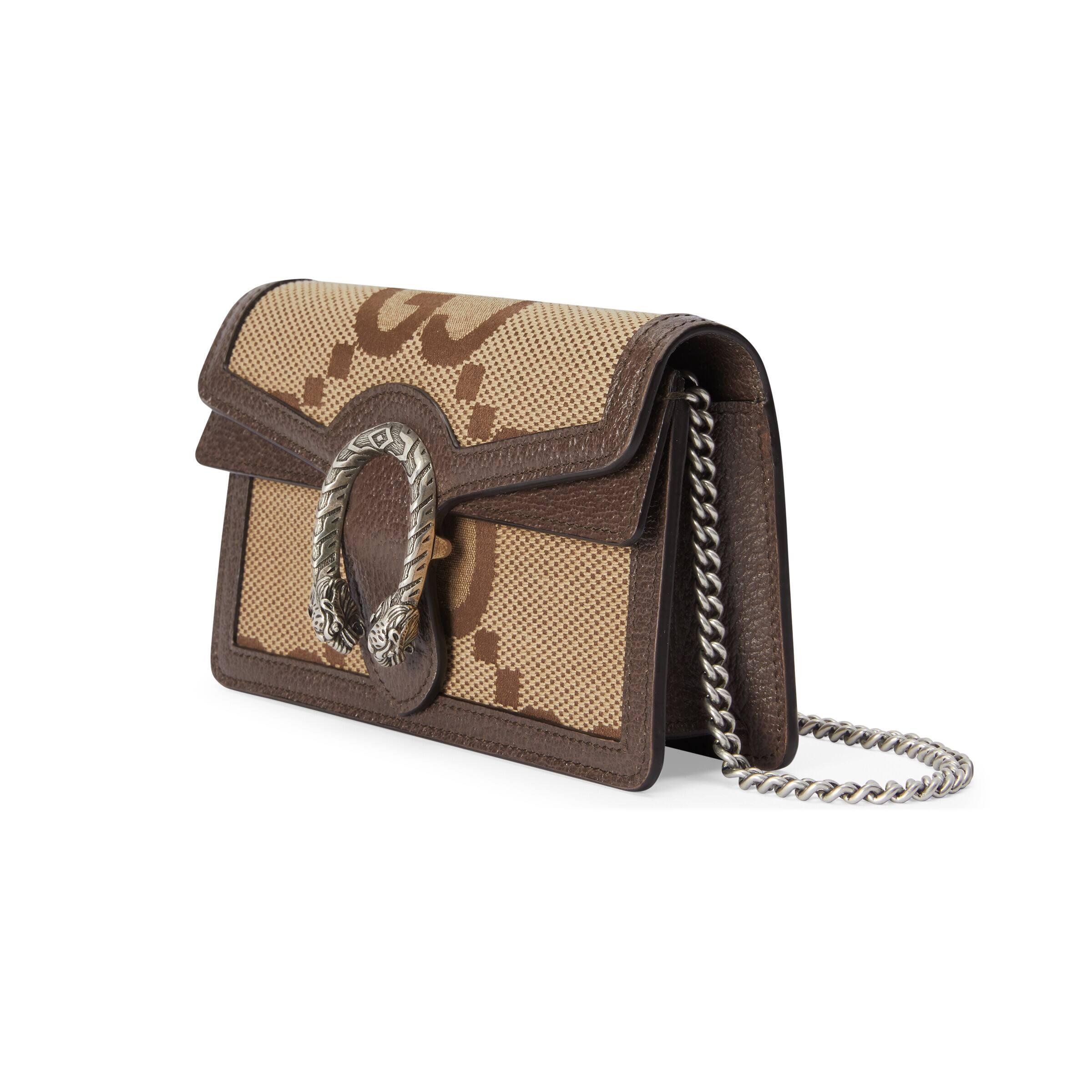 Gucci Dionysus Jumbo GG Super Mini Bag in Brown | Lyst