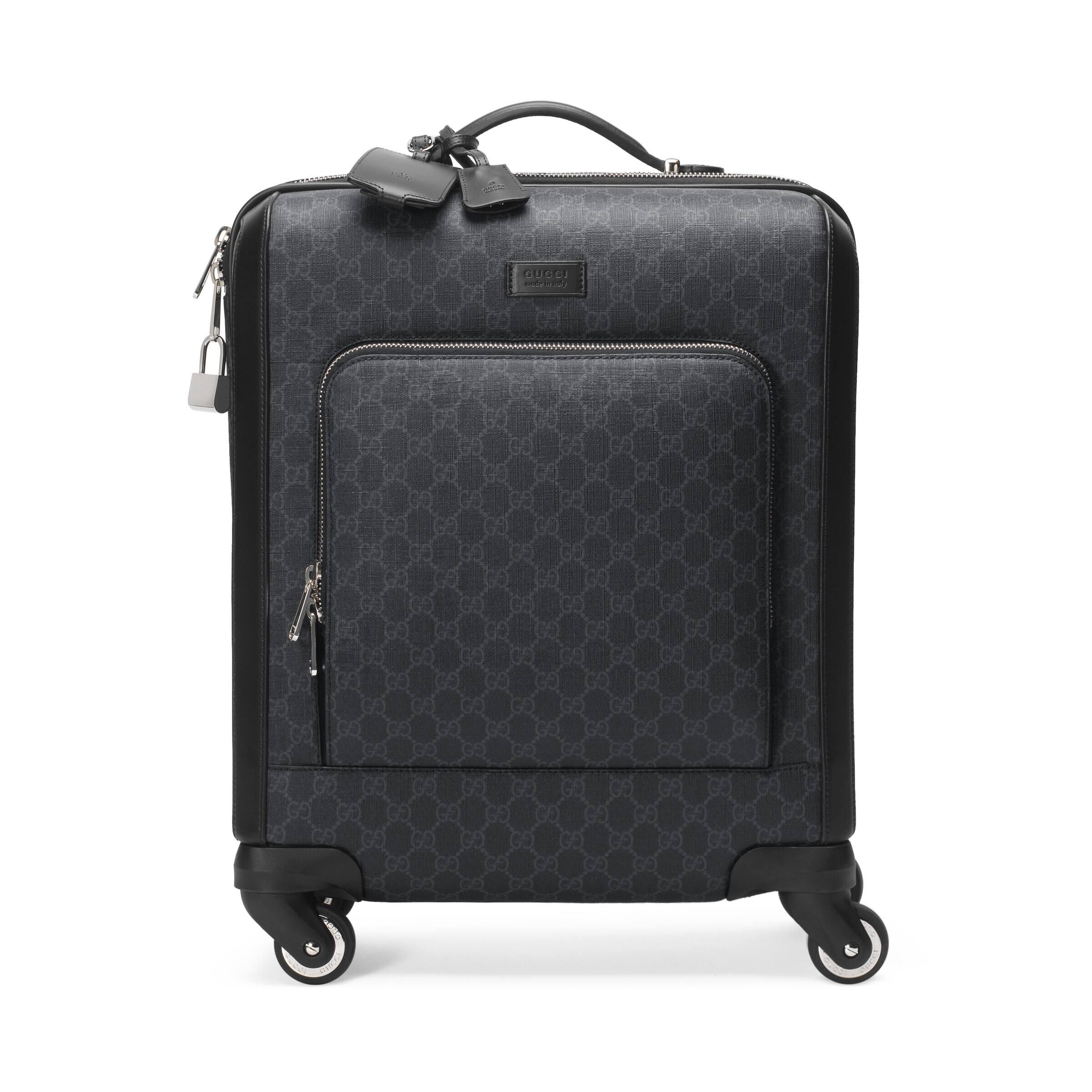 Gucci Canvas GG Supreme Suitcase in Black for Men - Save 20% | Lyst