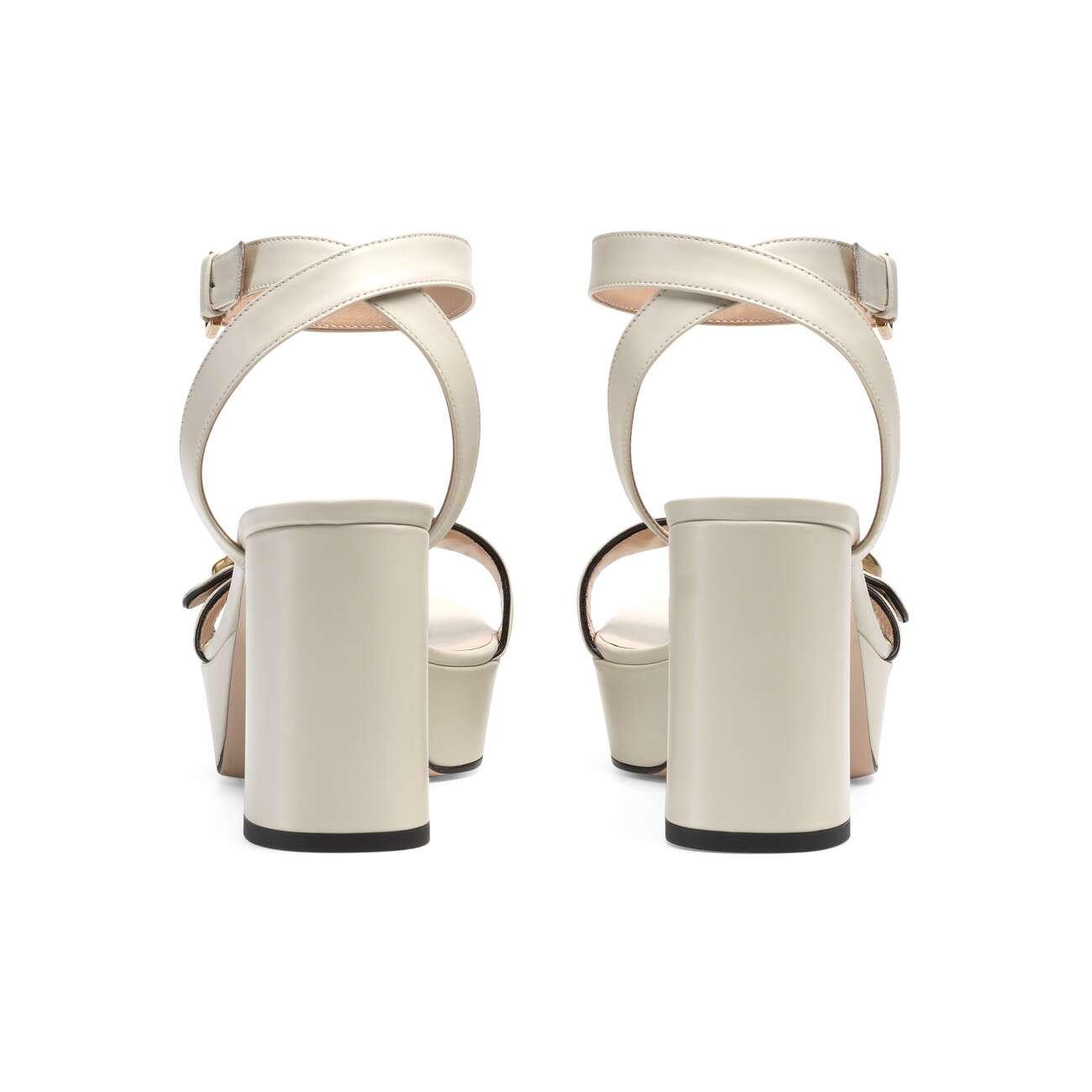 gucci platform sandals white