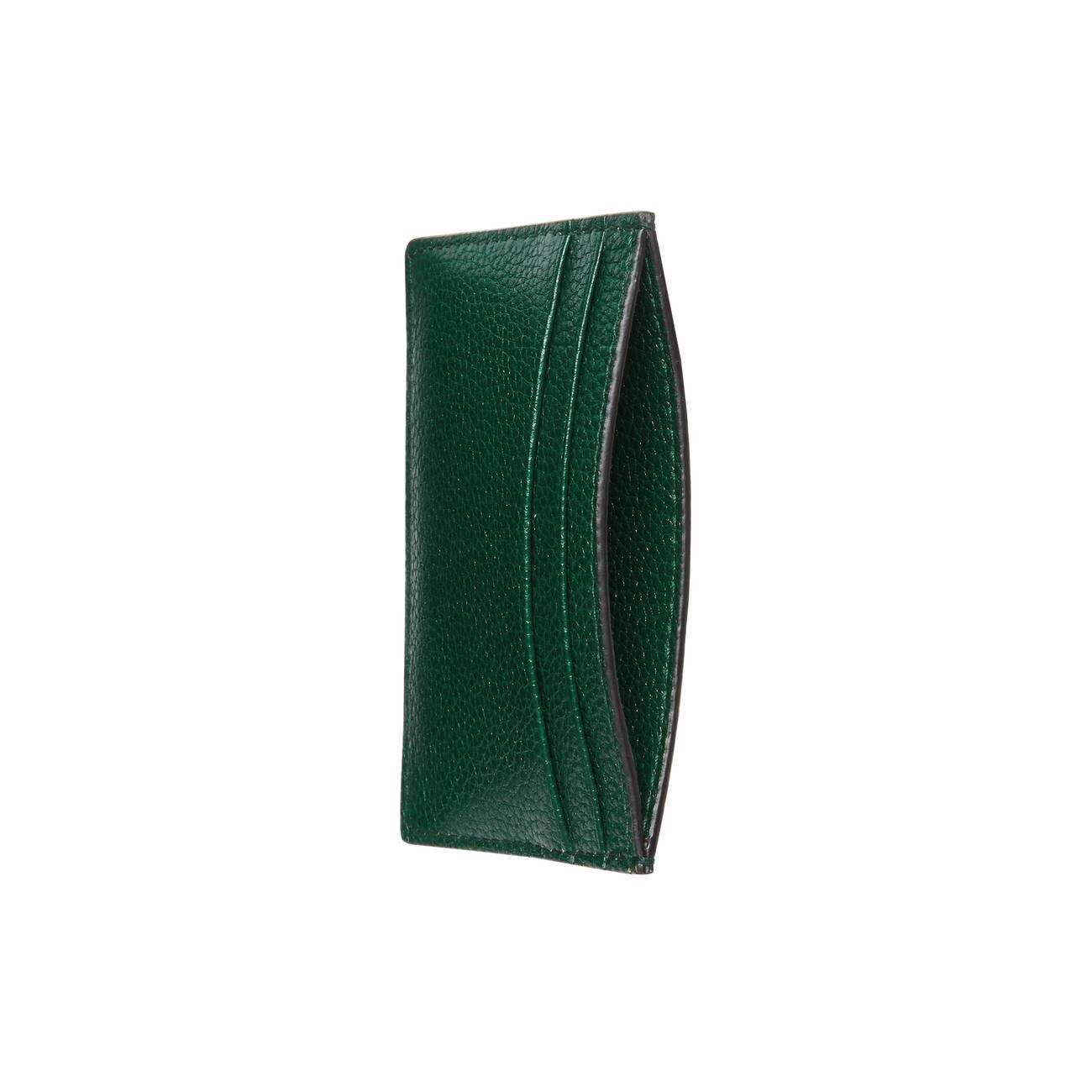 Gucci Leather Zumi Card Case in Dark Green (Green) | Lyst