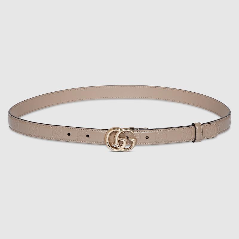 グッチ ベルト ダブルGバックル GGマーモント シルバー GUCCI ベルト グッチ GG レザー ダブルG メンズ 紳士 ゴールド