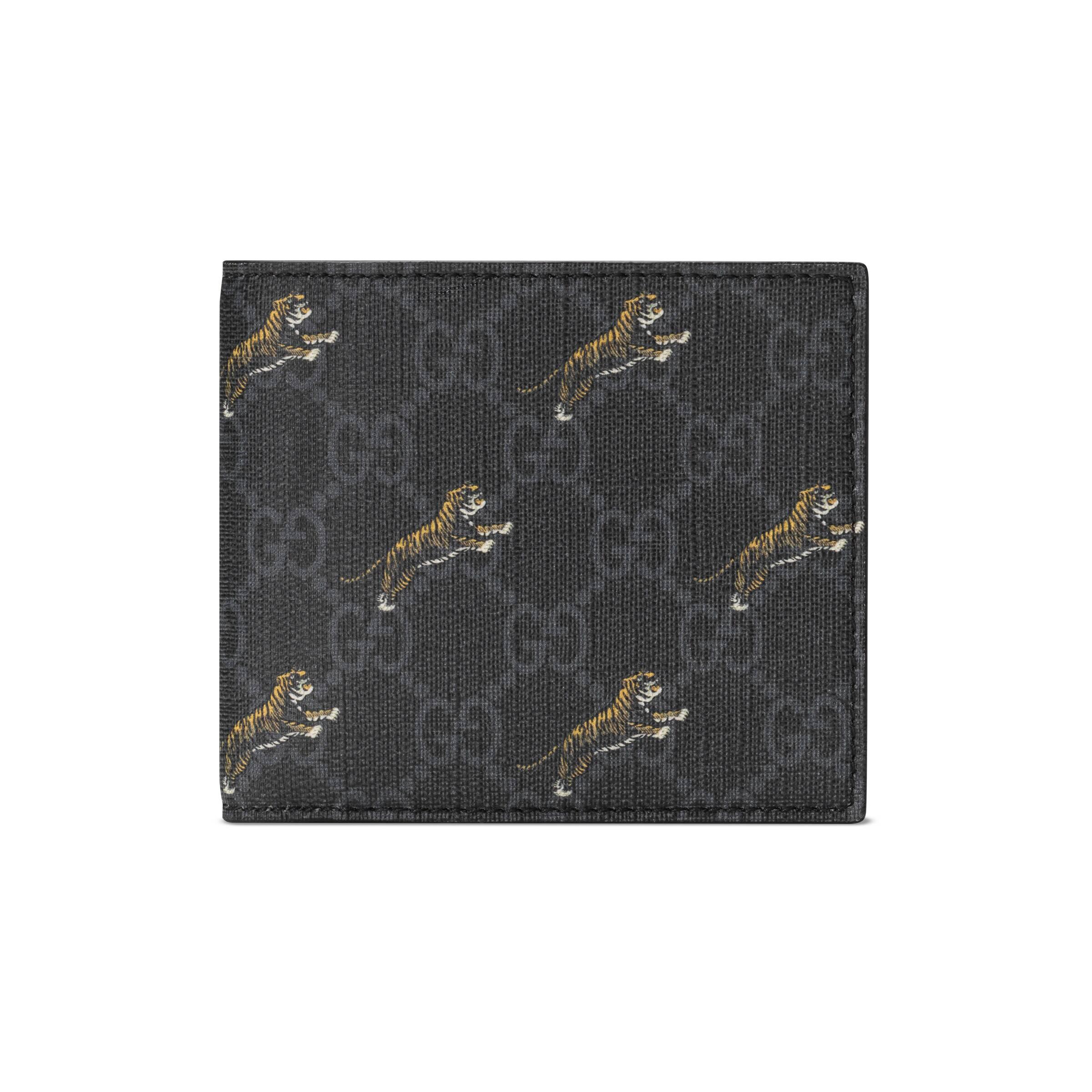 Portefeuille avec porte-monnaie GG à imprimé tigre Gucci pour homme en  coloris Noir | Lyst