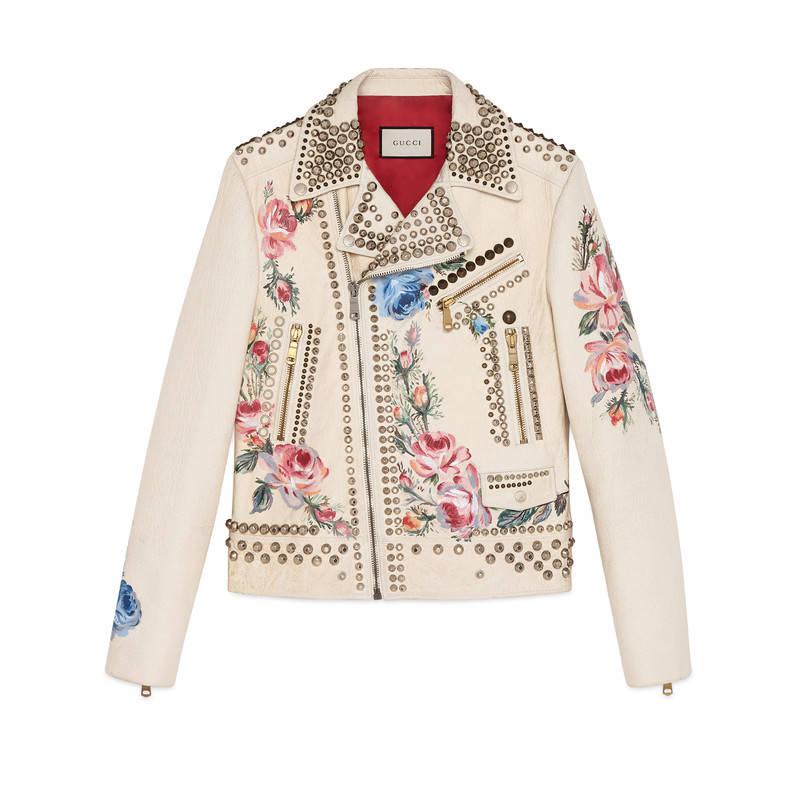 gucci white leather jacket