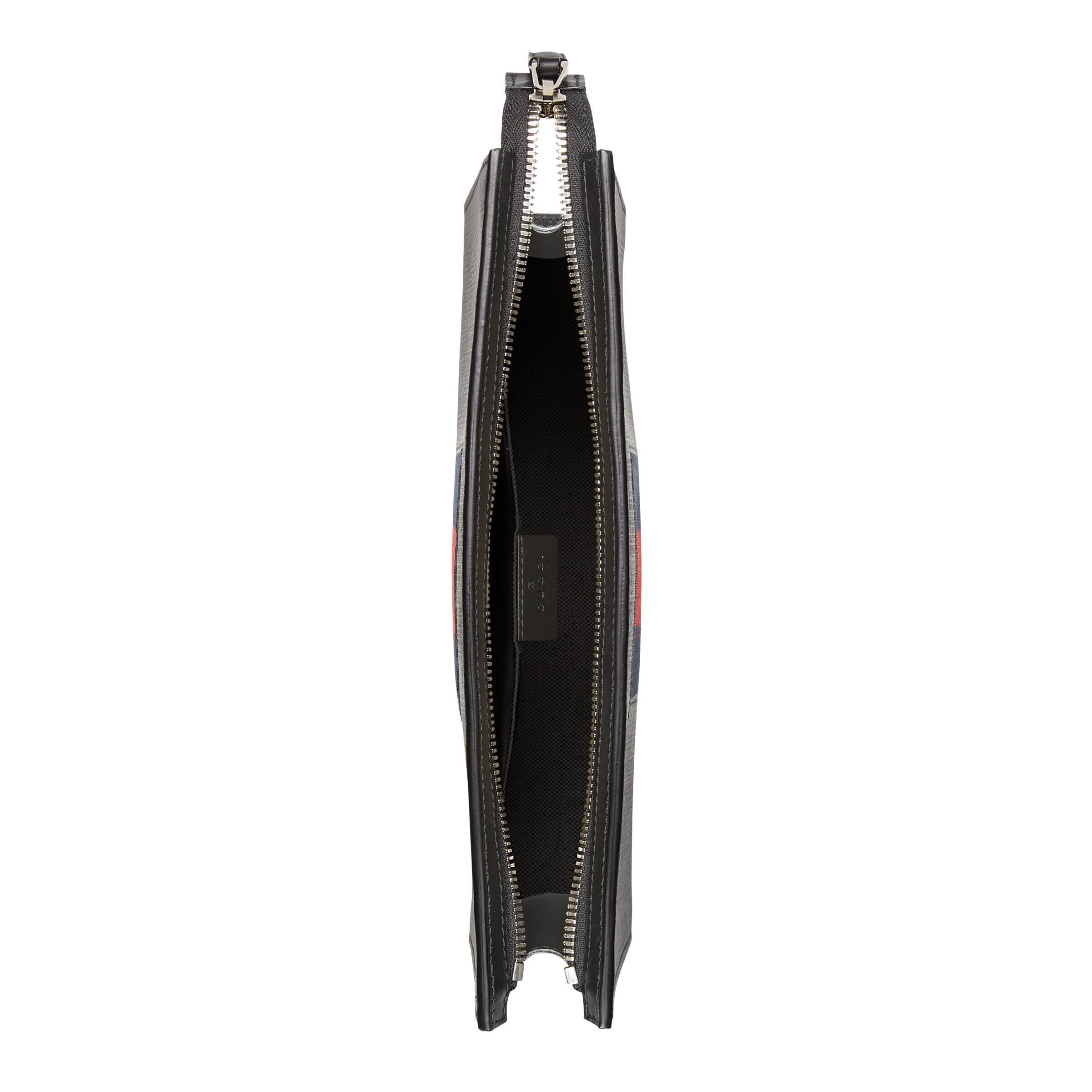 Gucci Signature Web Cosmetic Case in Black for Men Lyst