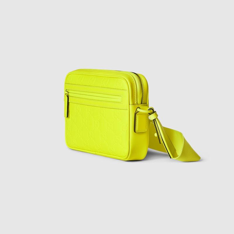 Gucci Gg Rubber Effect Crossbody Bag in Yellow for Men Lyst UK