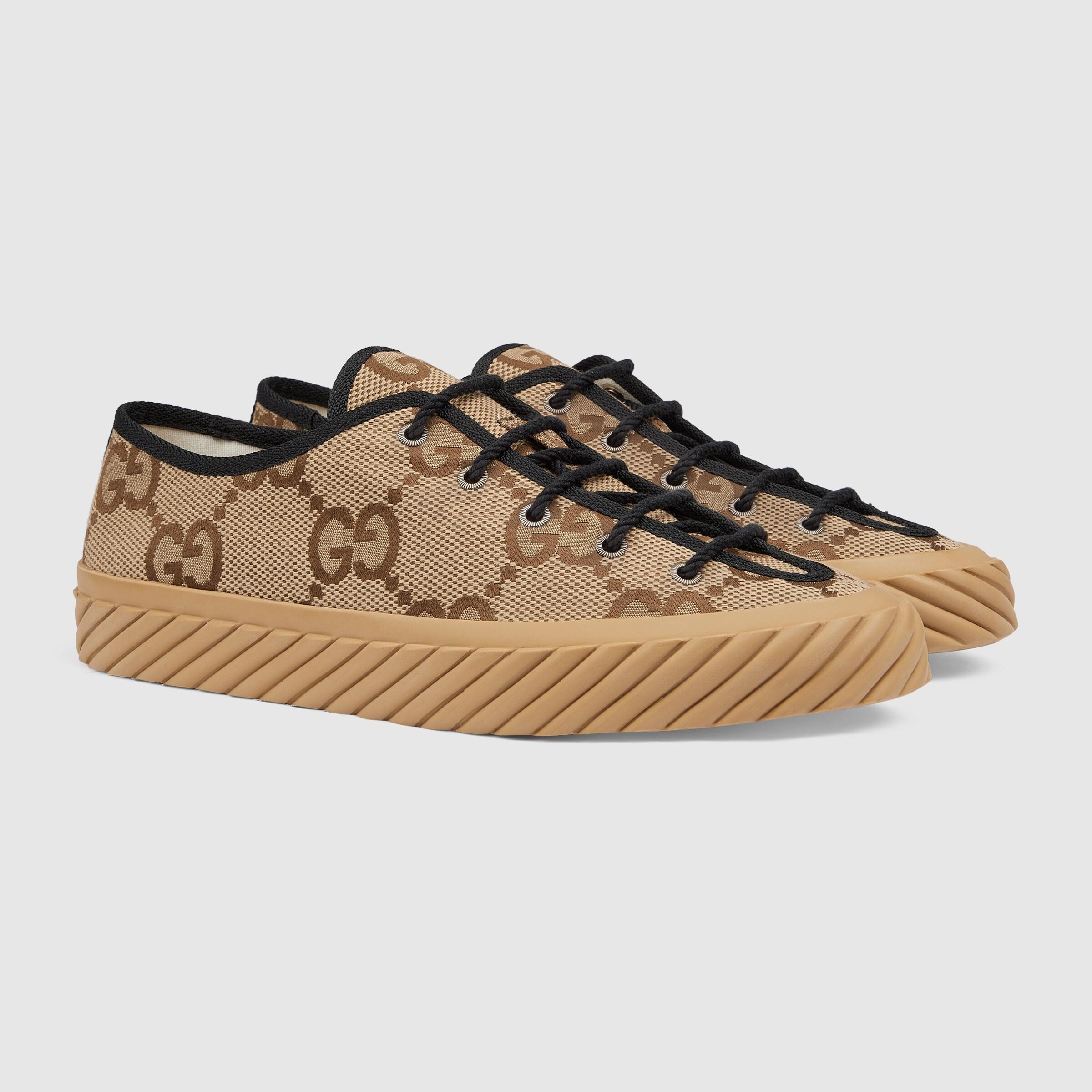 Gucci Maxi GG Sneaker in Brown for Men | Lyst