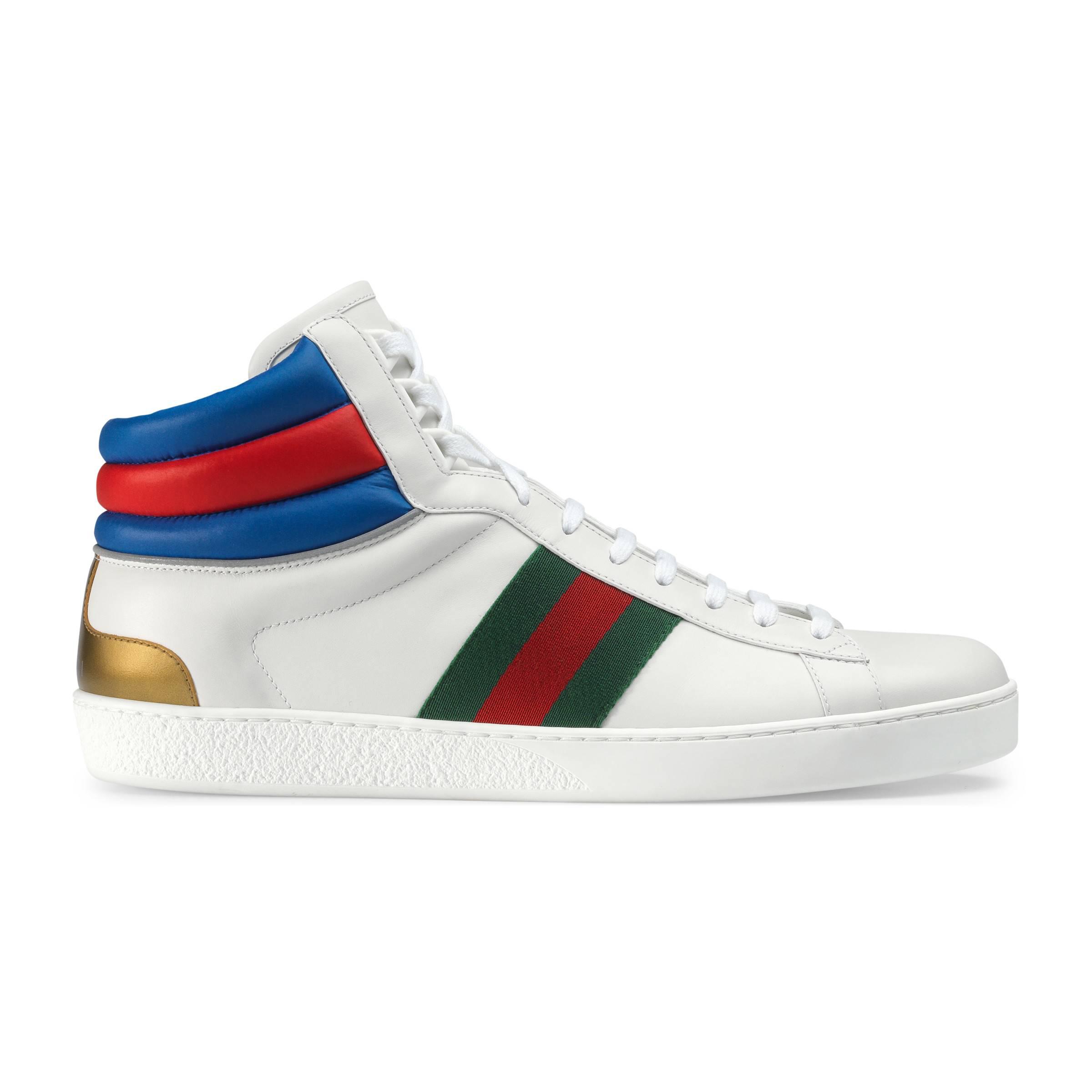 Gucci Ace High-top Sneaker in White Leather (White) for Men - Lyst