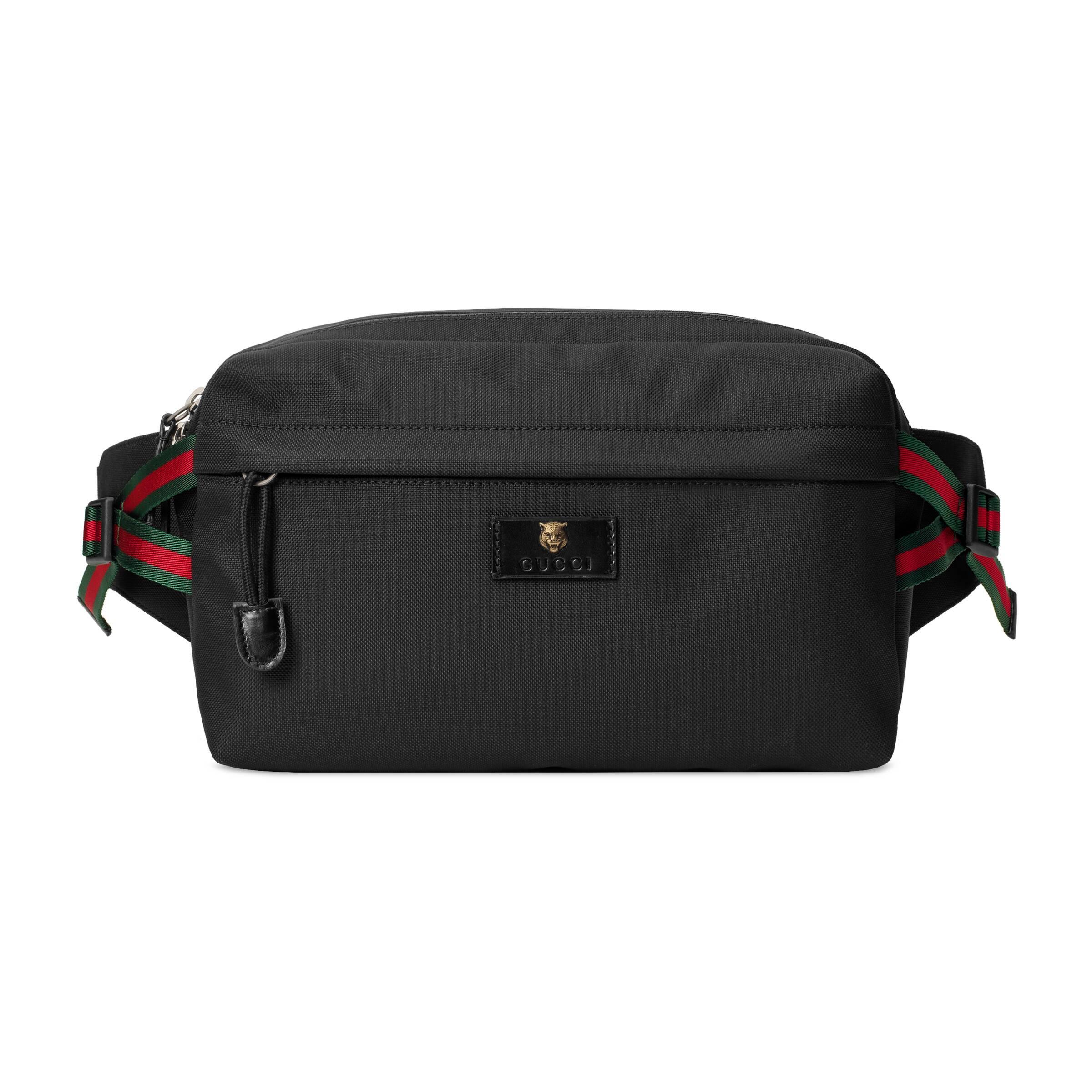 Gucci Exclusive Techpack Belt Bag With Web in Black for Men | Lyst