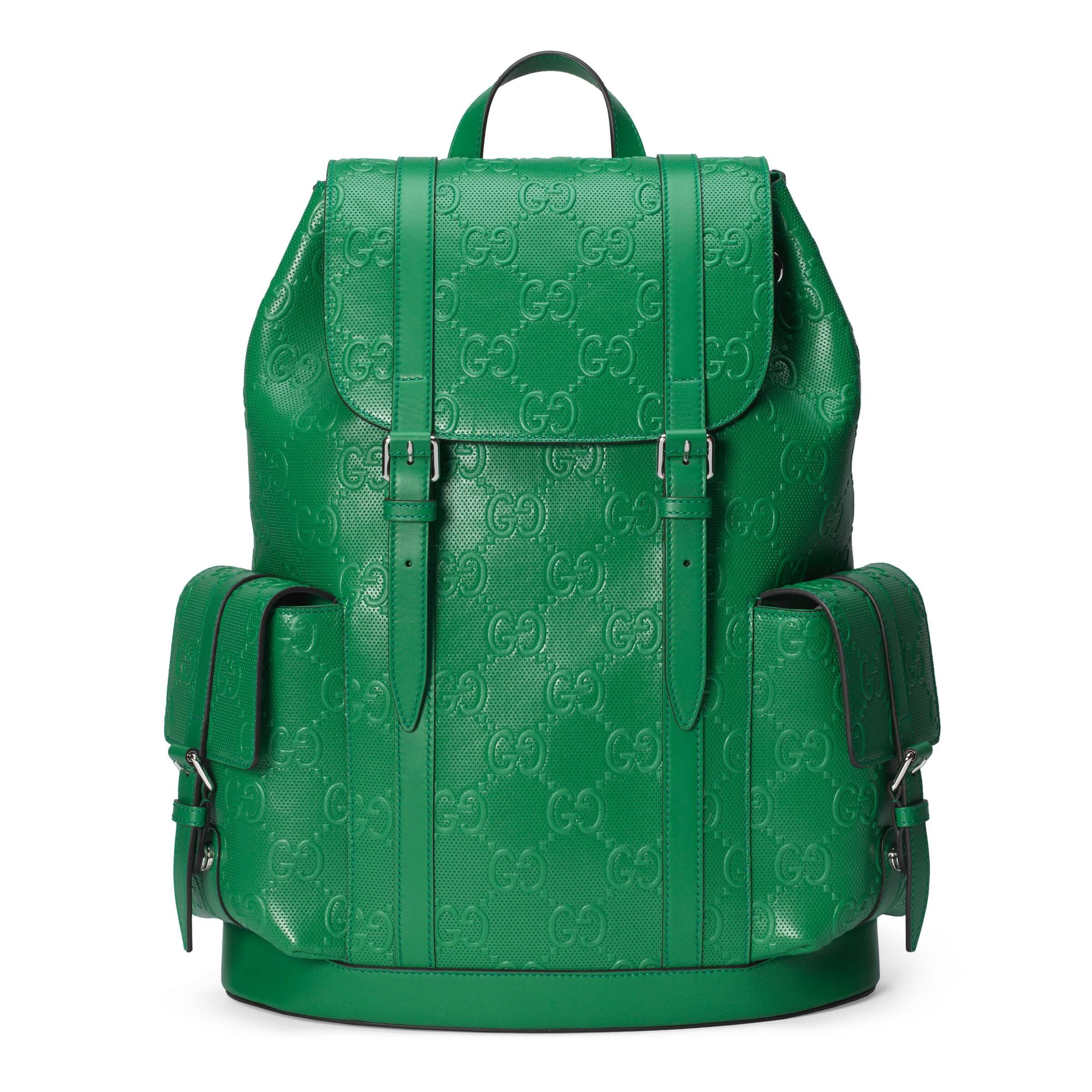 Arriba 54+ imagen gucci green backpack