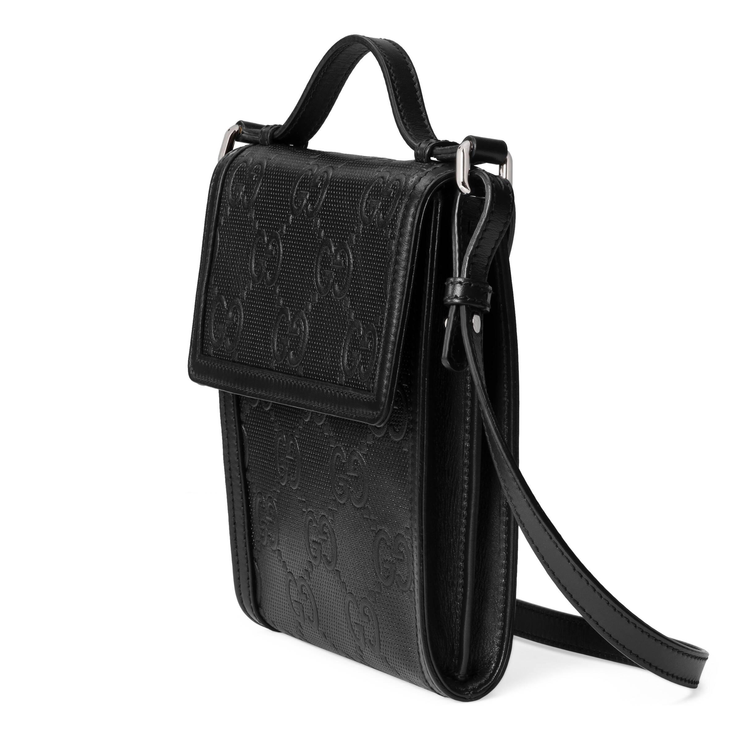 gucci embossed handbag