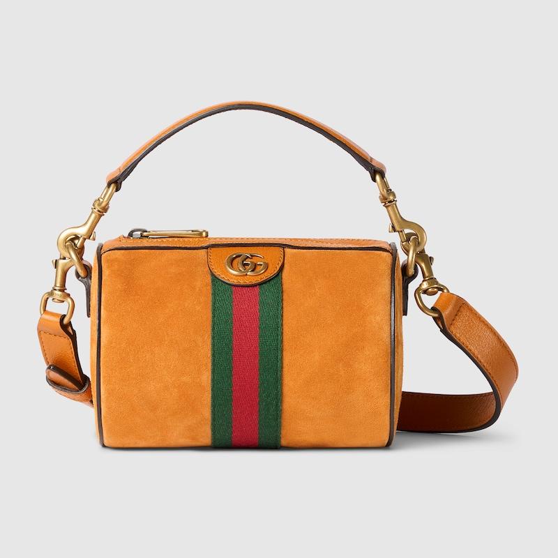 Gucci Ophidia Mini Bag, Suede in Brown Lyst UK