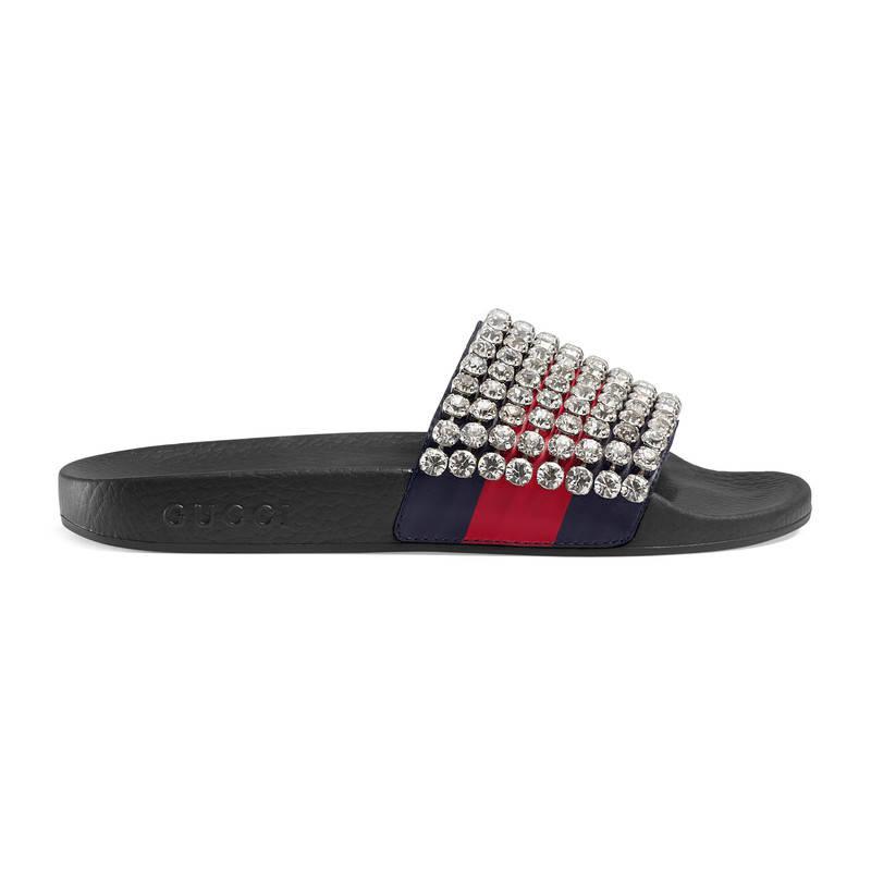 gucci slides swarovski