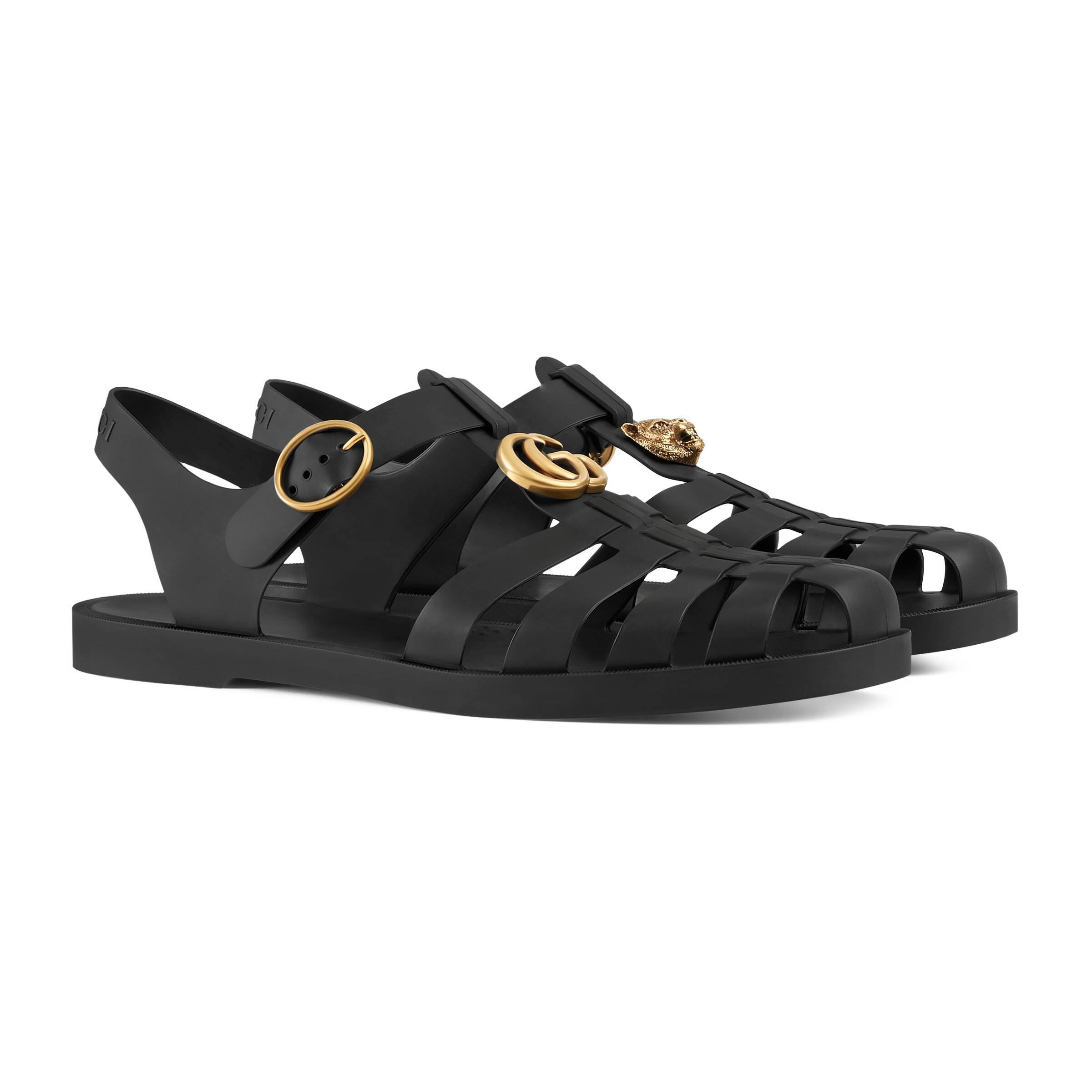 rubber gucci sandals