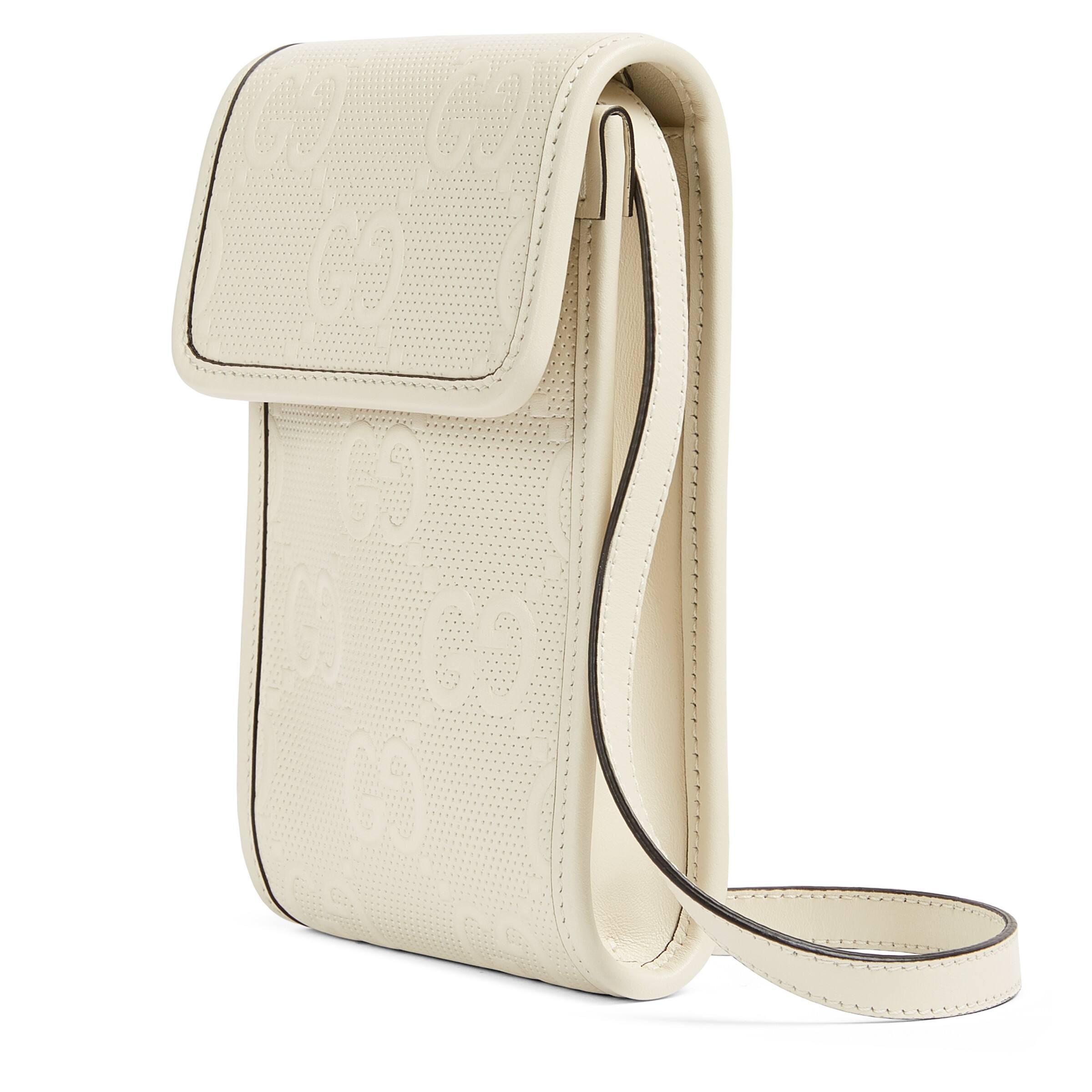 Gucci GG Embossed Mini Bag White