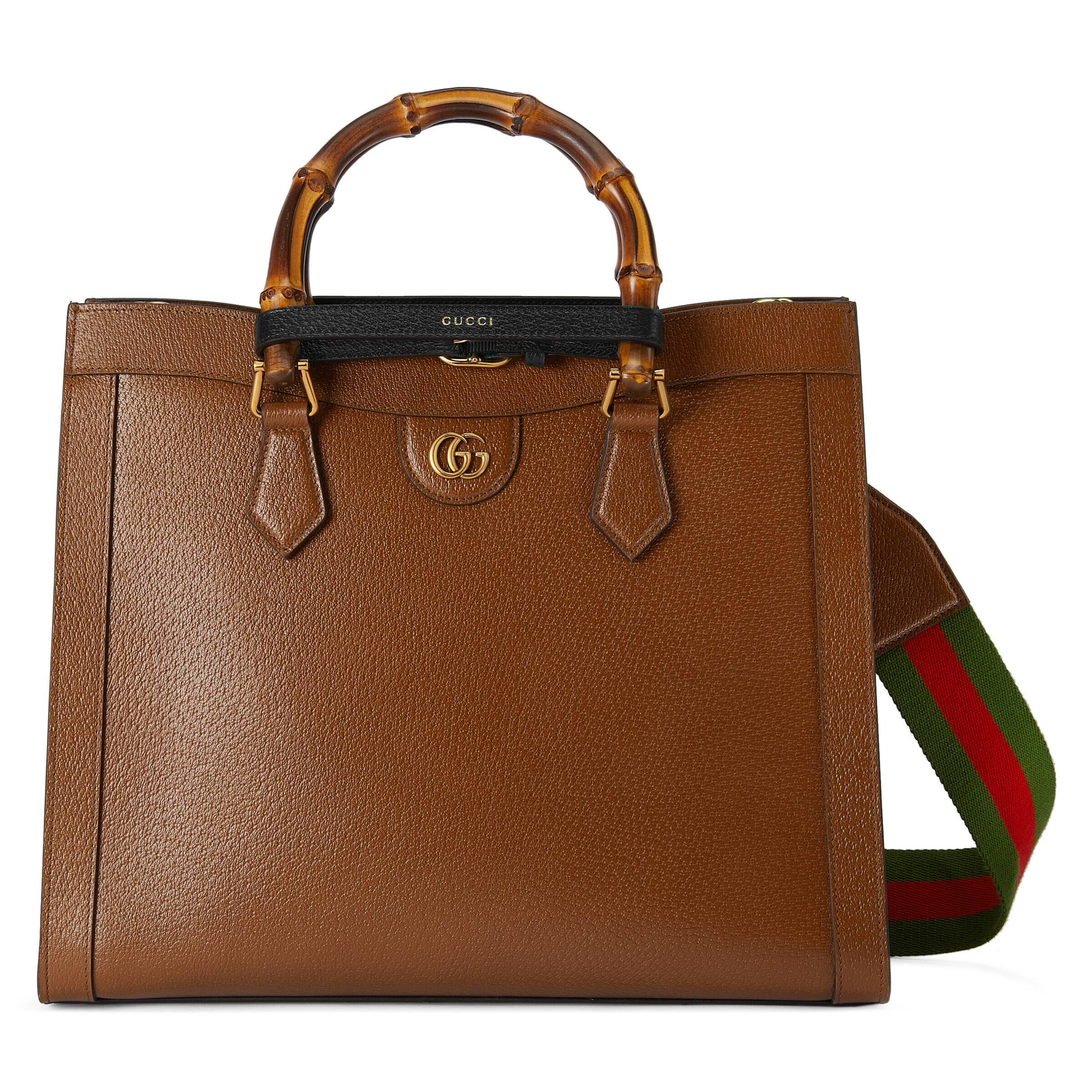 Gucci Leather Diana Medium Tote Bag in Brown Lyst Australia