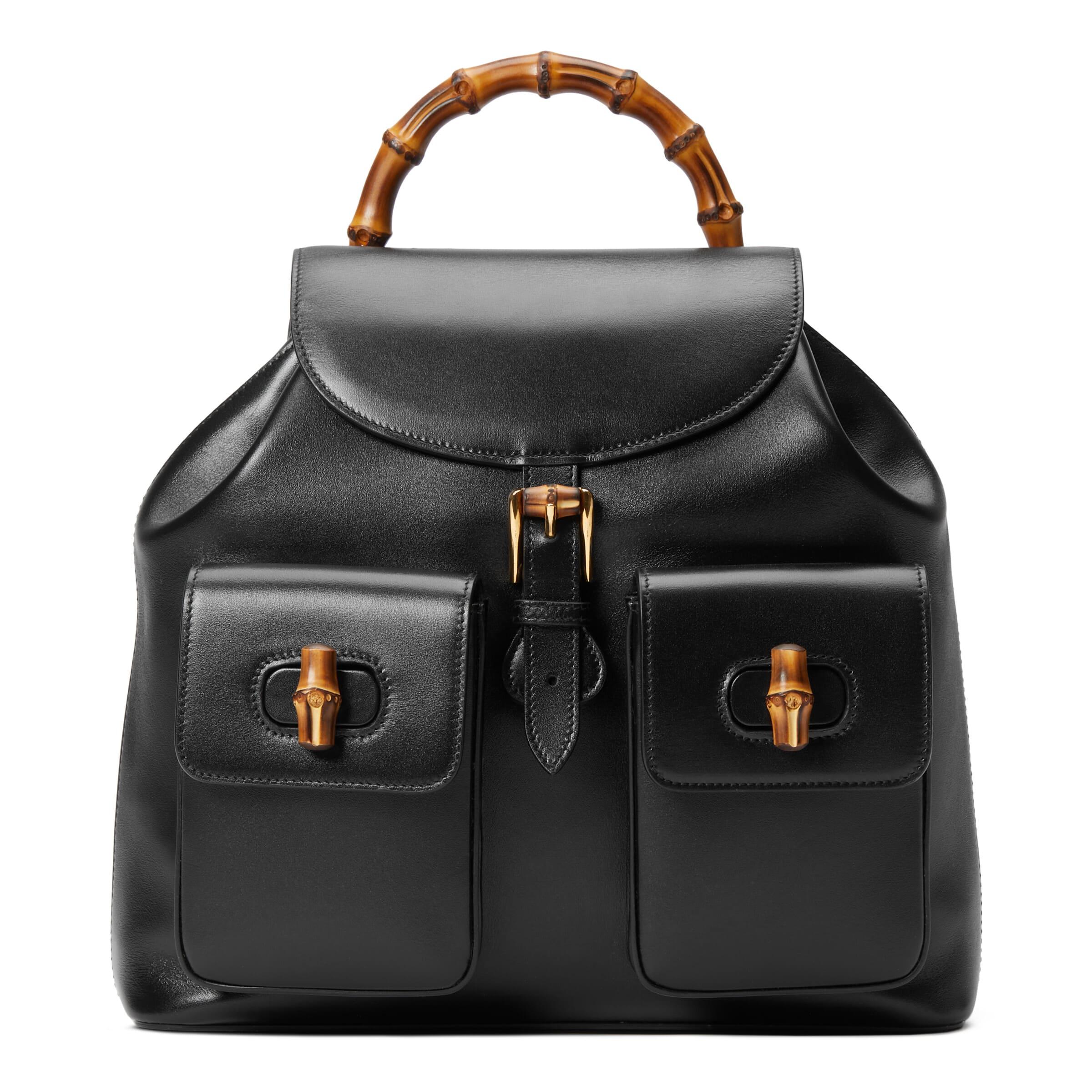 Gucci Bamboo Large Backpack in Black | Lyst