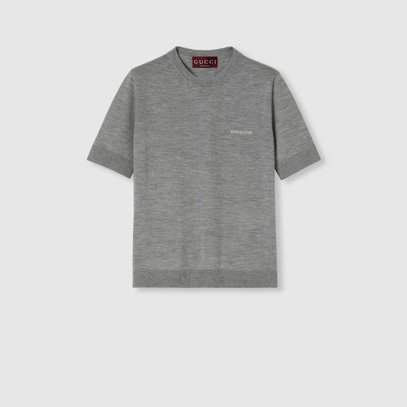 GUCCI★グッチ★素敵！Short Sleeve Two-Piece Cashmere Top 628389_XKBH9_2184_011_100_0000