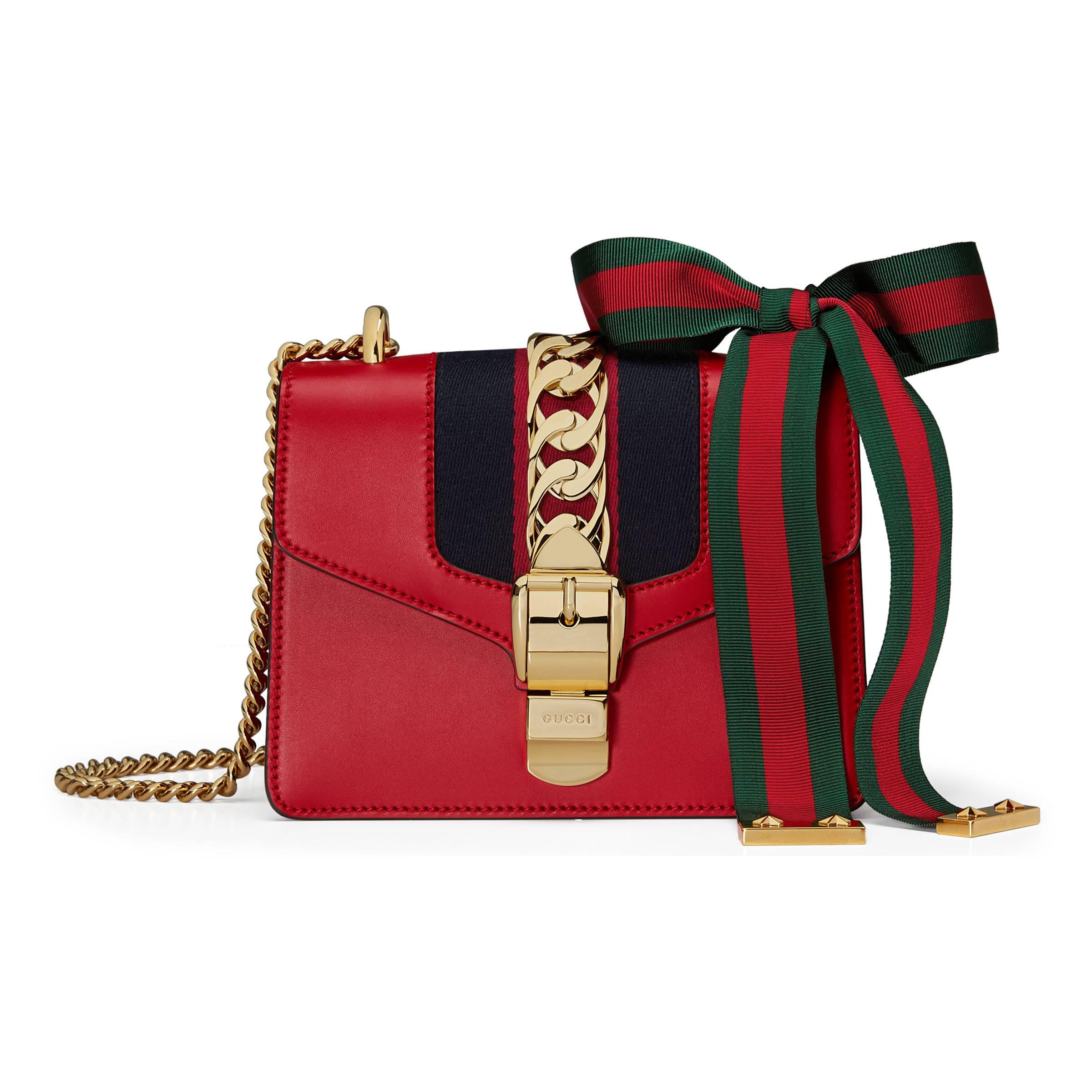 gucci red chain bag