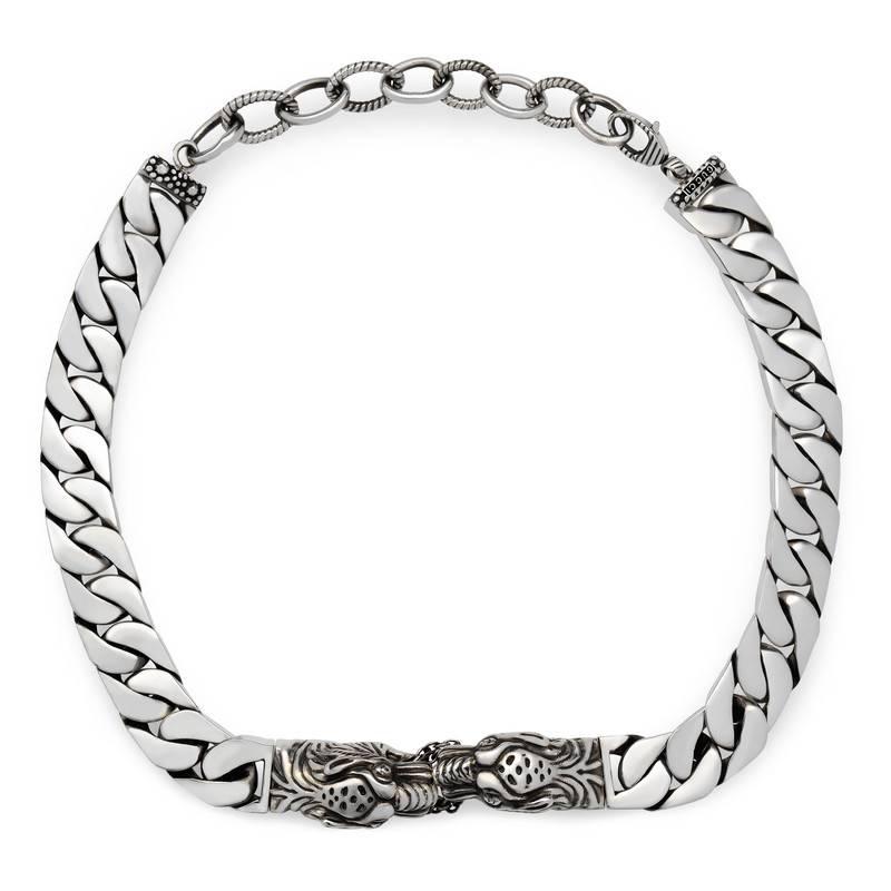 Collana con testa di tigre da Uomo di Gucci in Metallizzato | Lyst
