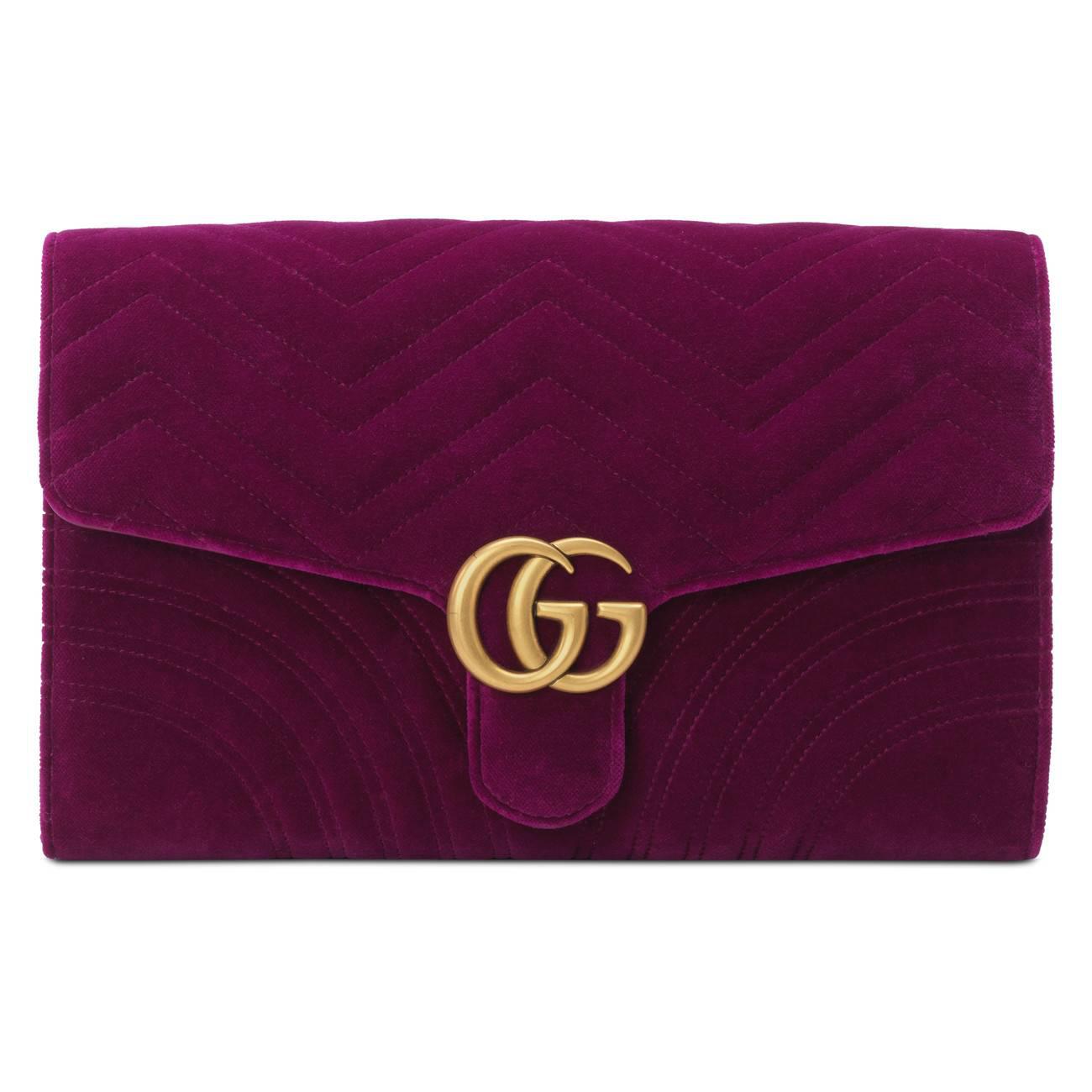 gucci velvet clutch