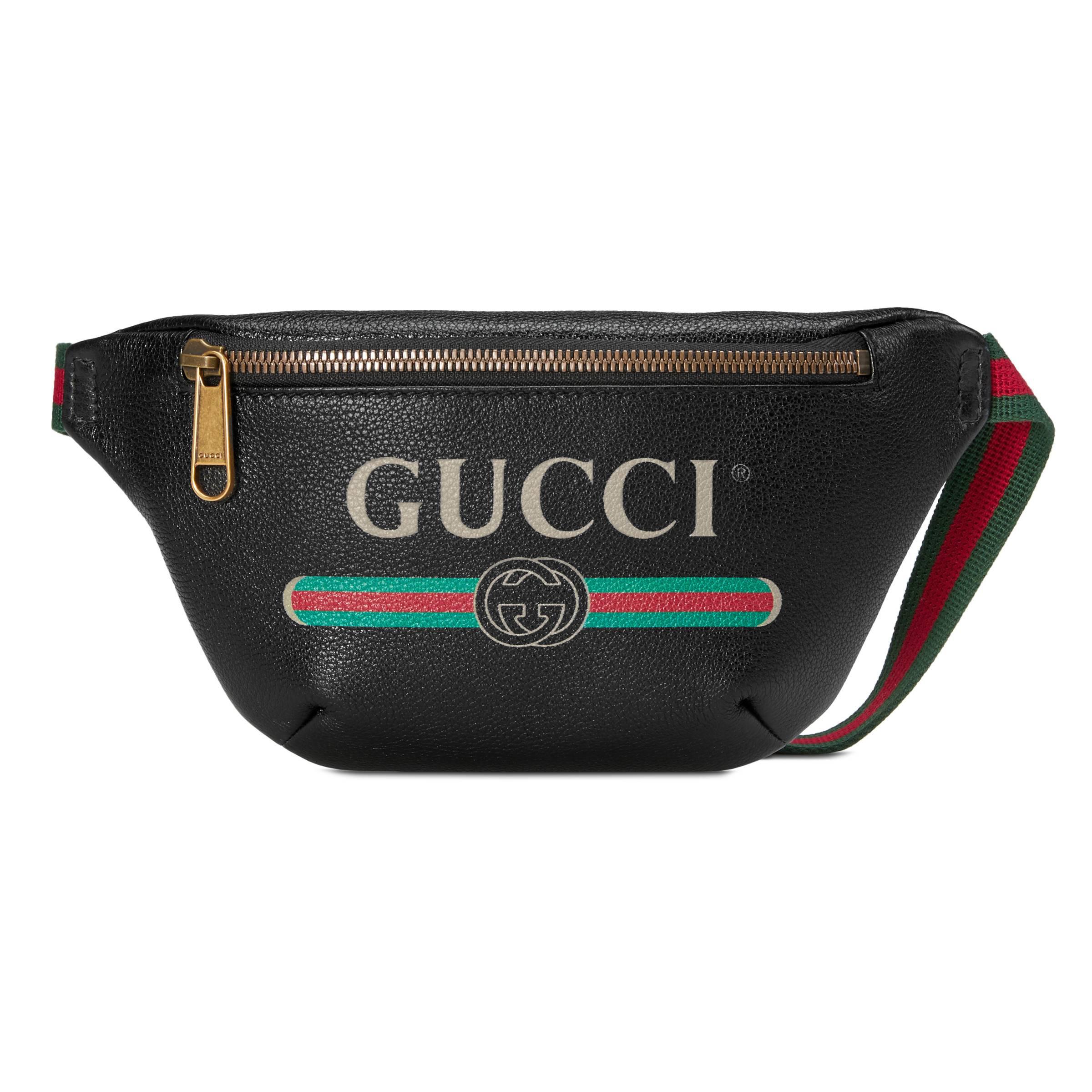 gucci black small logo belt bag