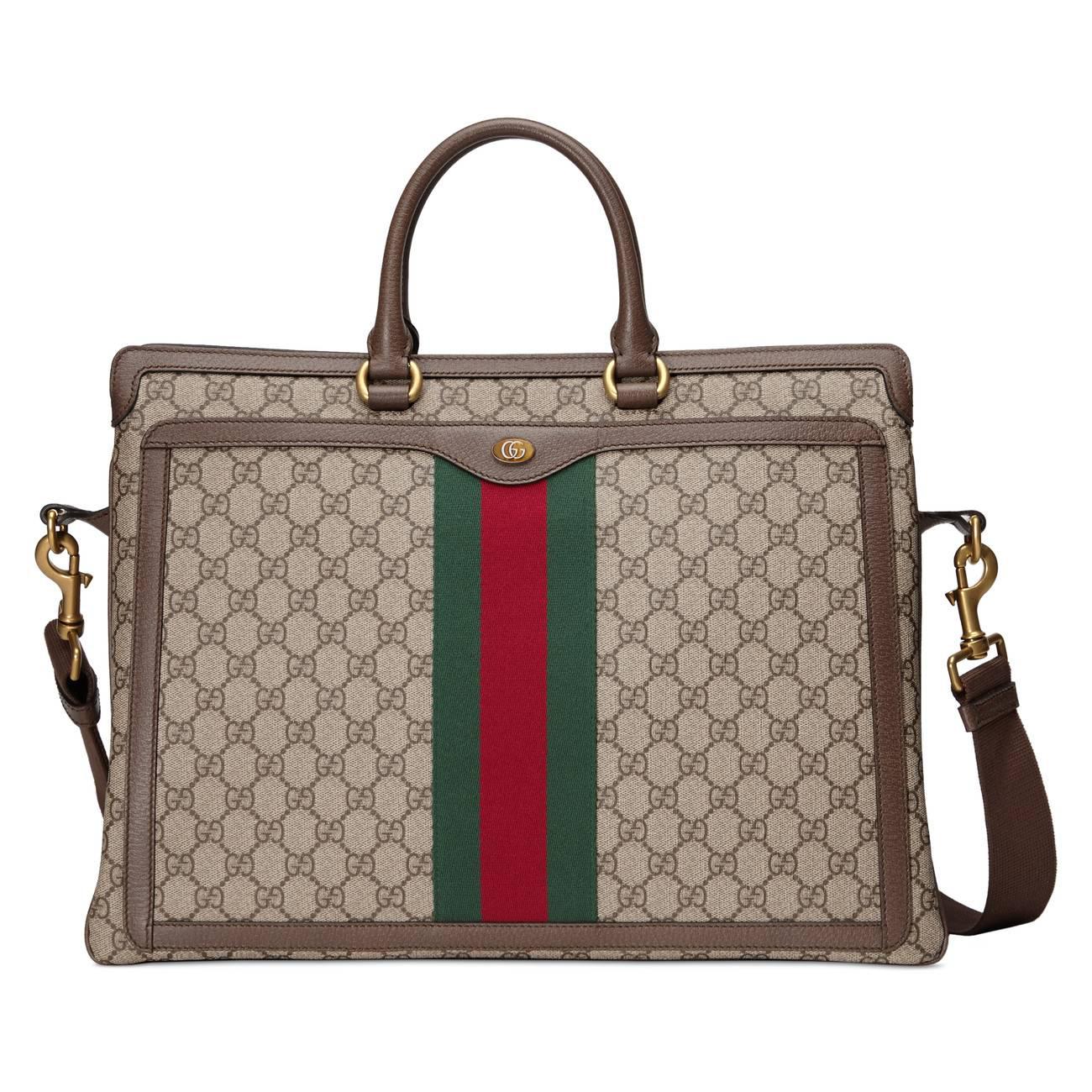 Gucci Ophidia GG Briefcase in Brown for Men | Lyst