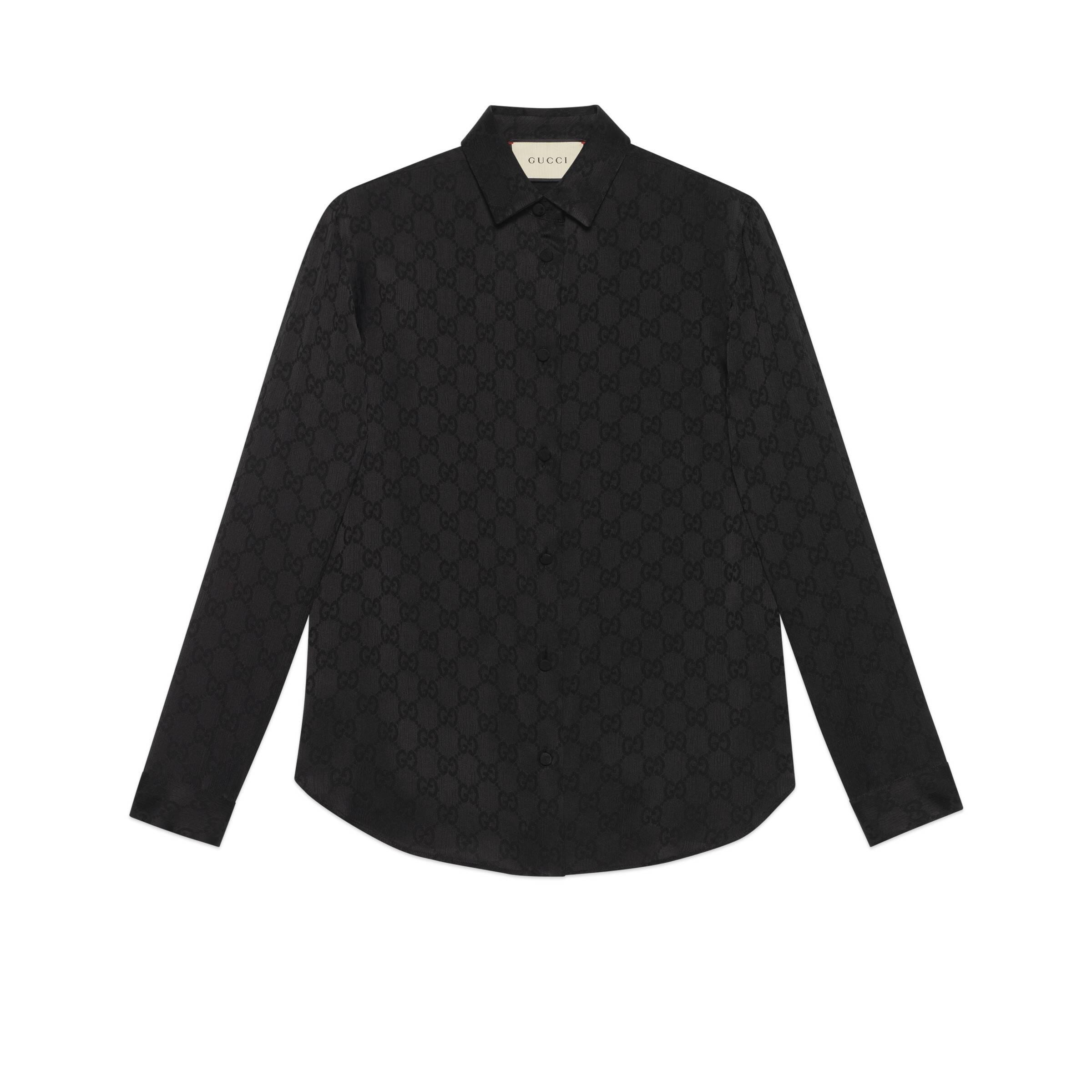 Buy Gucci Pink Silk GG Shirt for Mens at Goxip