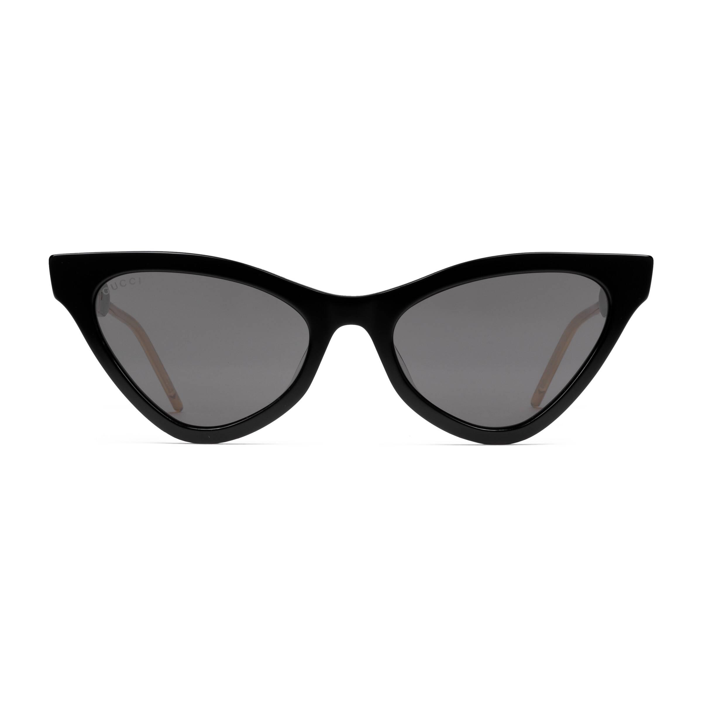 Gucci Velvet Cat Eye Acetate Sunglasses in Black - Save 39% - Lyst