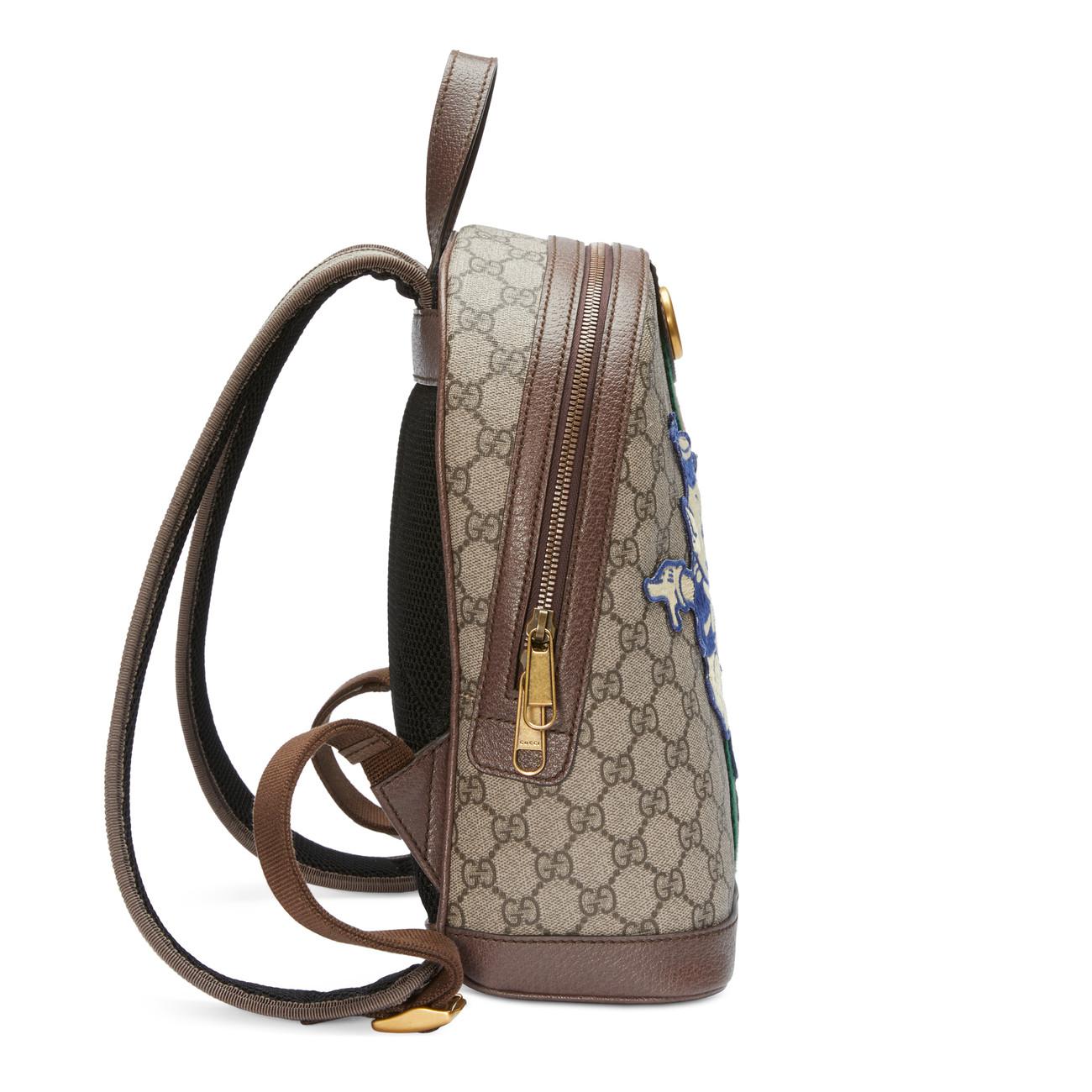 Gucci Canvas Ophidia GG Backpack With Three Little Pigs - Lyst