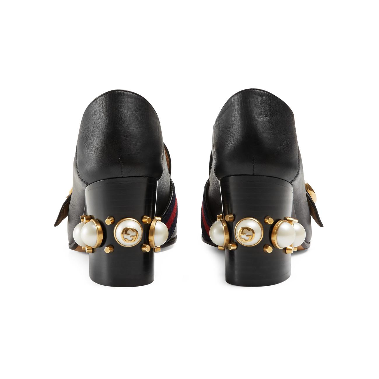 gucci loafer with heel