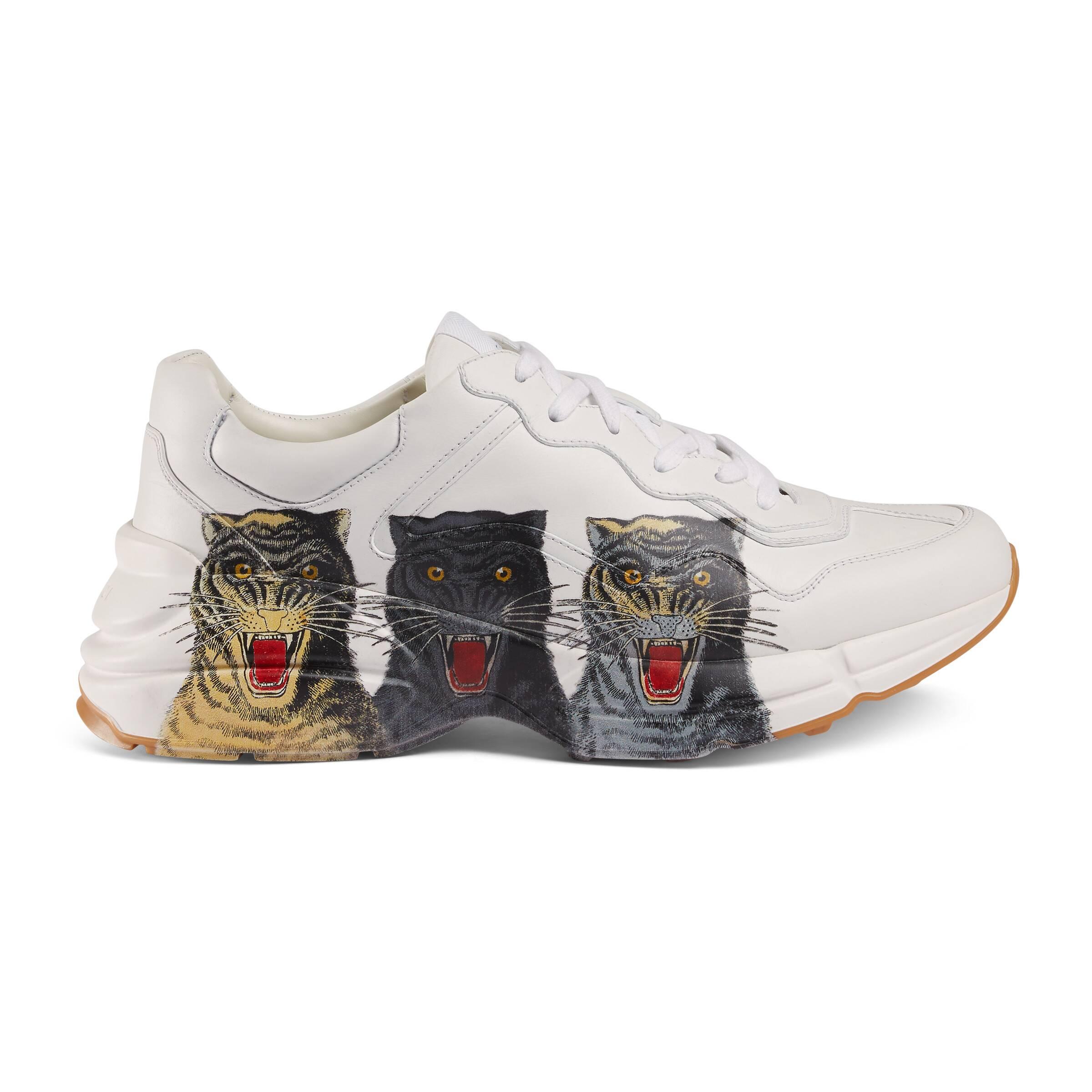 gucci white rhyton sneakers