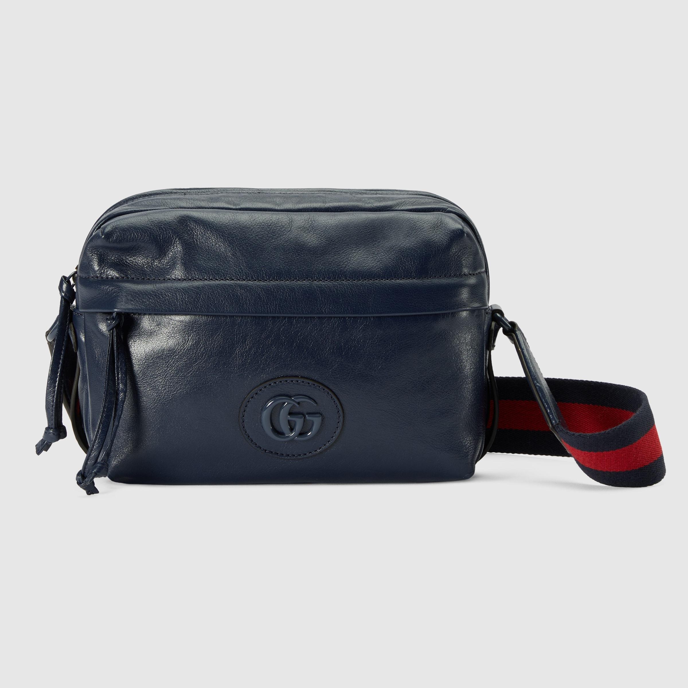 Gucci Shoulder Bag With Tonal Double G in Blue for Men | Lyst