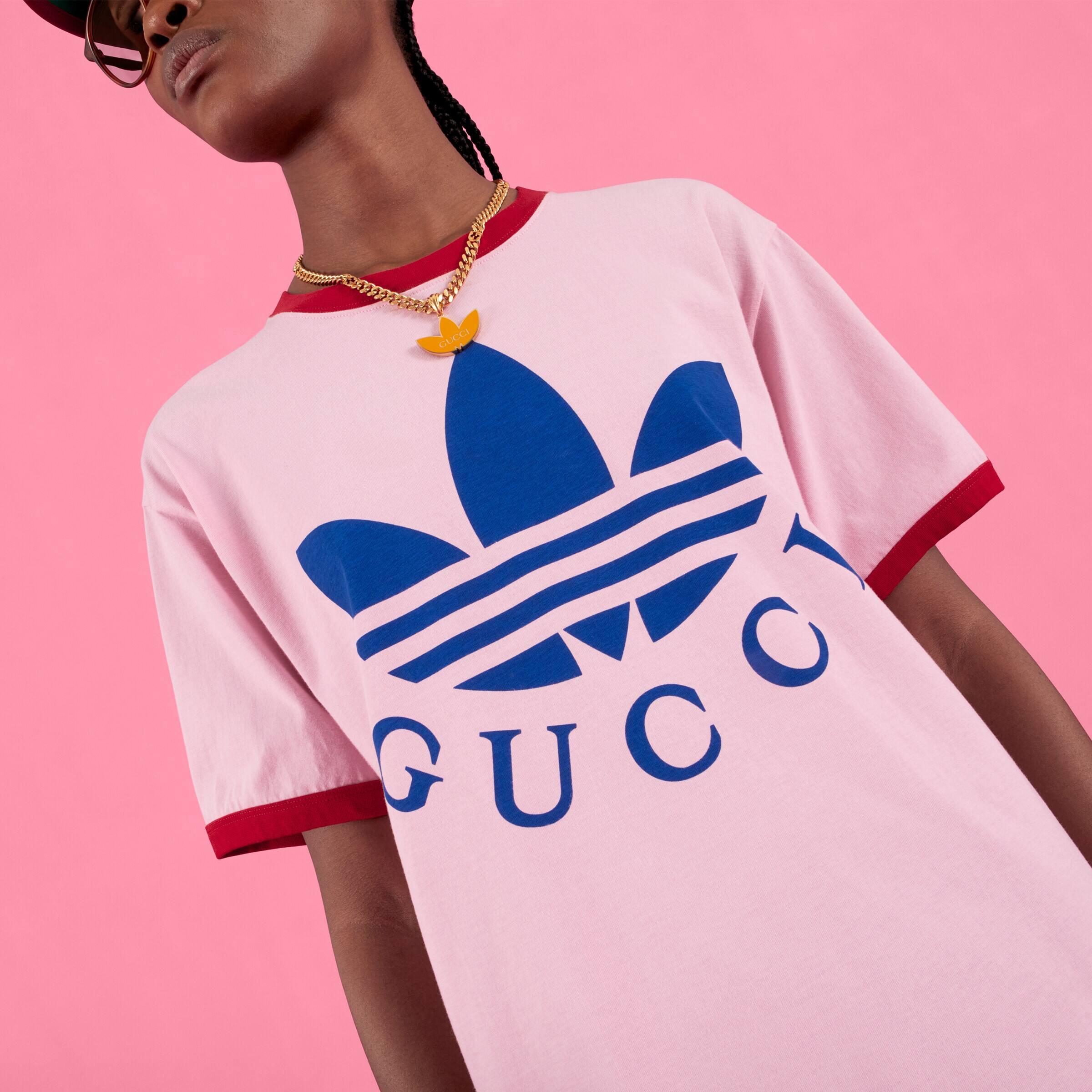 Gucci Adidas x T-Shirt aus Baumwolljersey in Pink | Lyst DE