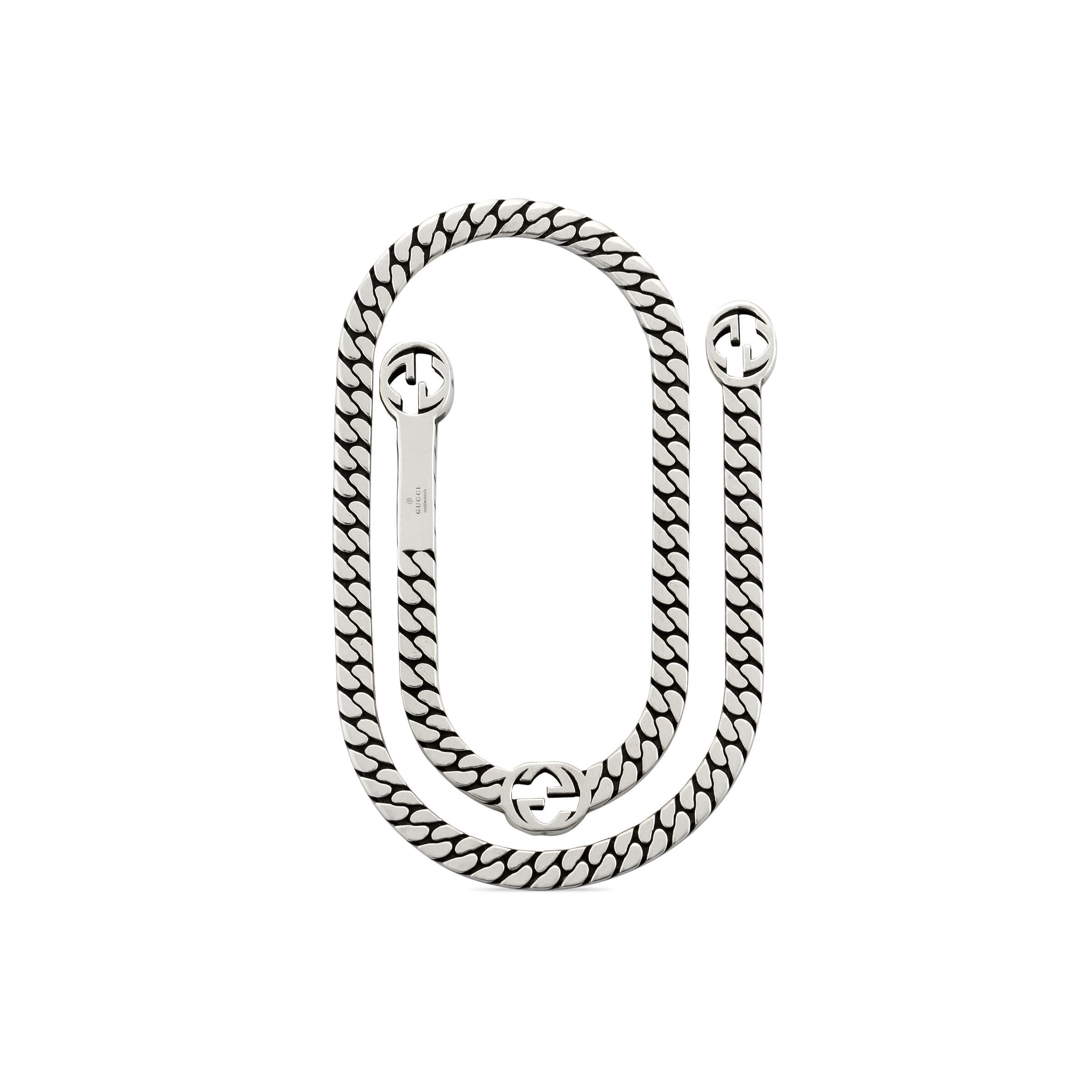 Fermasoldi interlocking g con catena da Uomo di Gucci in Metallizzato | Lyst