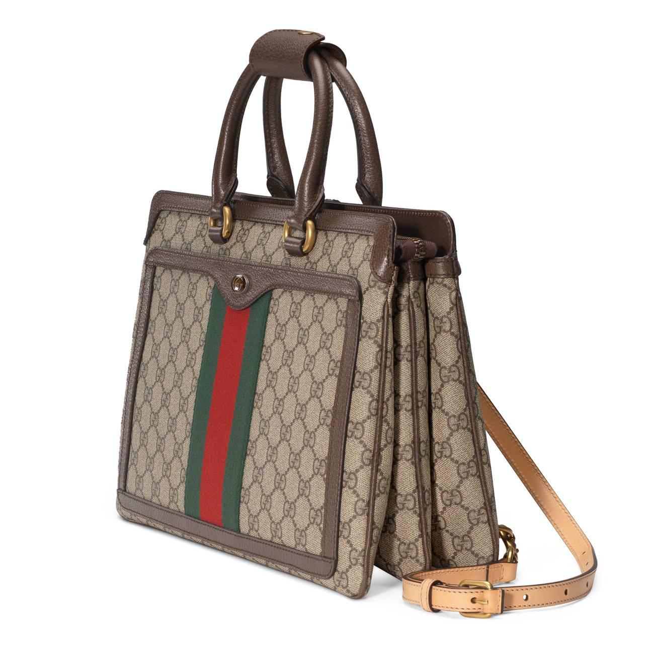 Gucci Canvas Ophidia GG Backpack in Brown for Men - Lyst