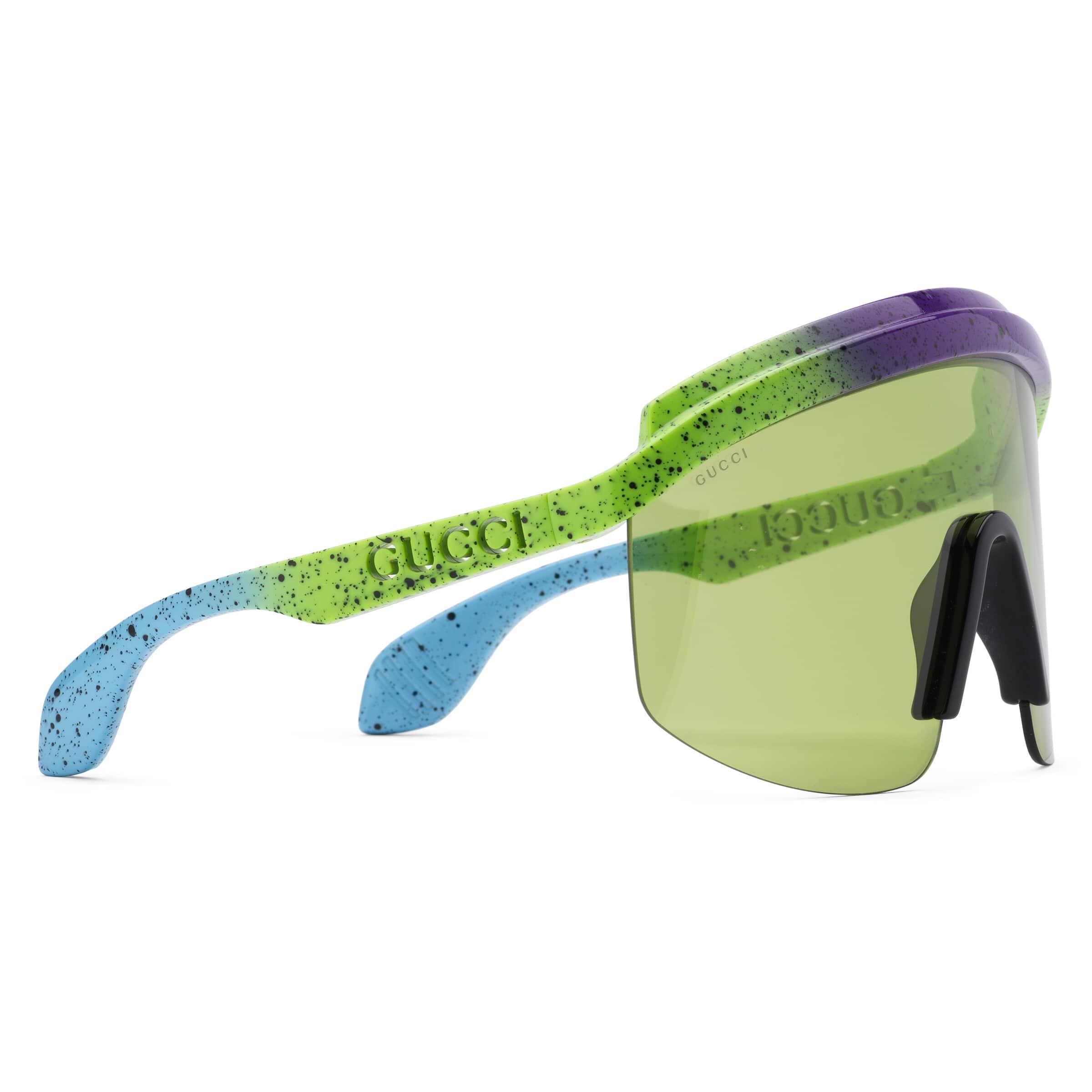 Gucci Mask Frame Sunglasses in Green | Lyst