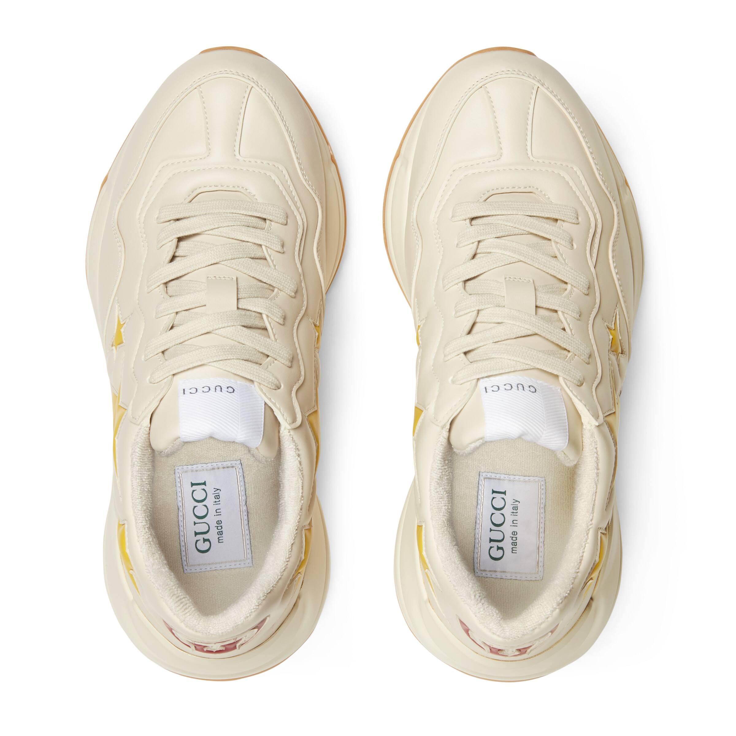 Gucci Rhyton Sneaker With Stars in White Lyst UK