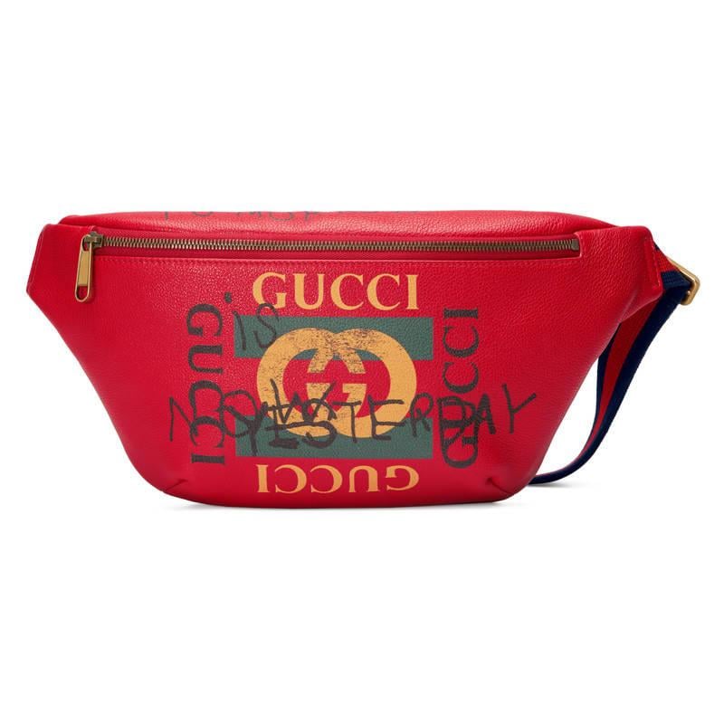 vores Pilgrim Catena Gucci Leather Coco Capitán Logo Belt Bag in Red - Lyst