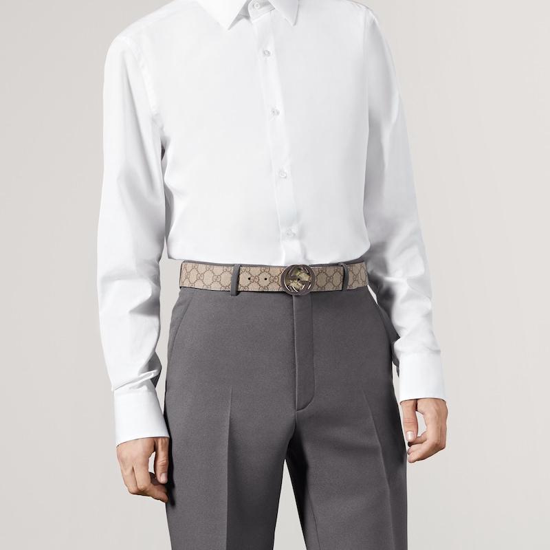 GUCCI リバーシブルGGスプリーム キャンバス ベルト