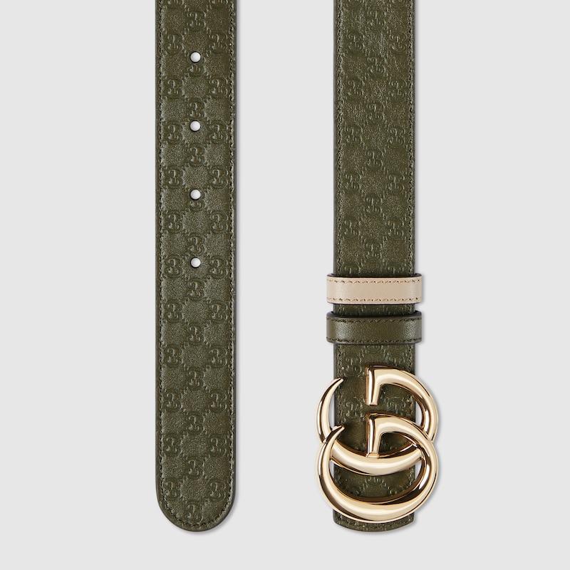 GUCCI ベージュ GGパターン ベルト レディース GG belt with oval buckle in beige GG fabric | GUCCI® US