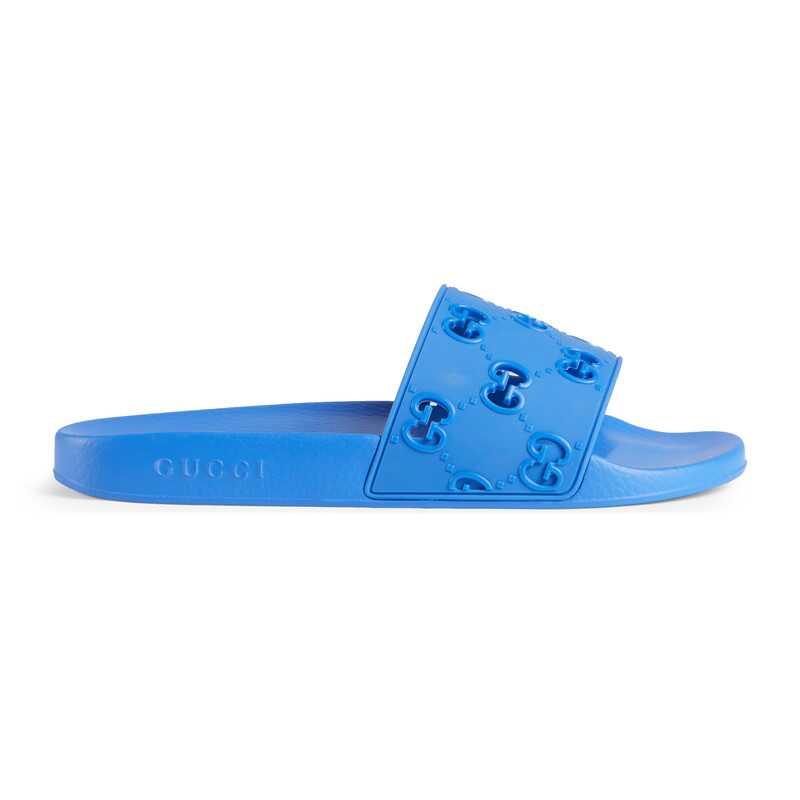 gucci slides men blue