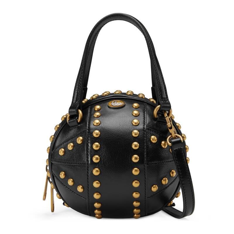Gucci Leather Black Mini Basketball Bag Lyst - supreme black messenger bag roblox free