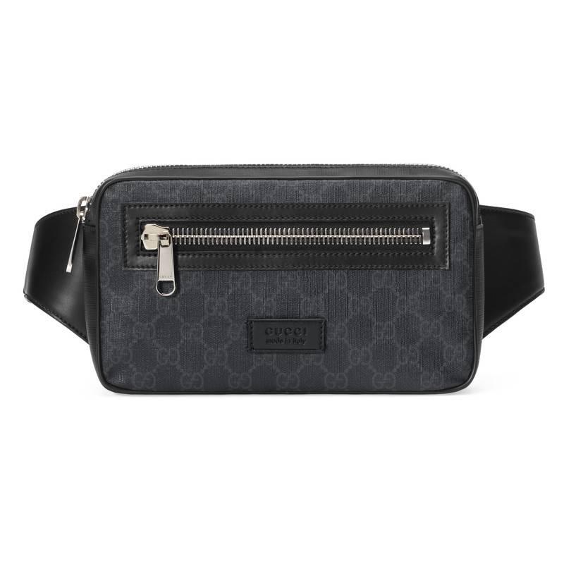 Gucci Leather Soft Gg Supreme Belt Bag in Grey (Gray) - Lyst